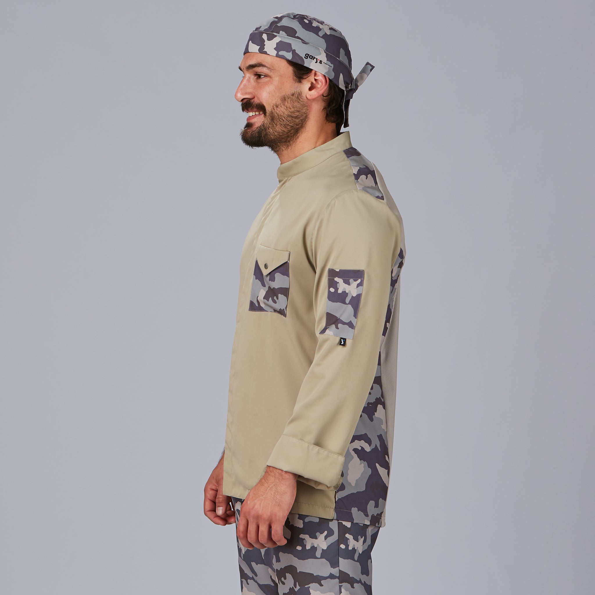 GARY'S Tactical veste cuisine unisexe sable microfibre