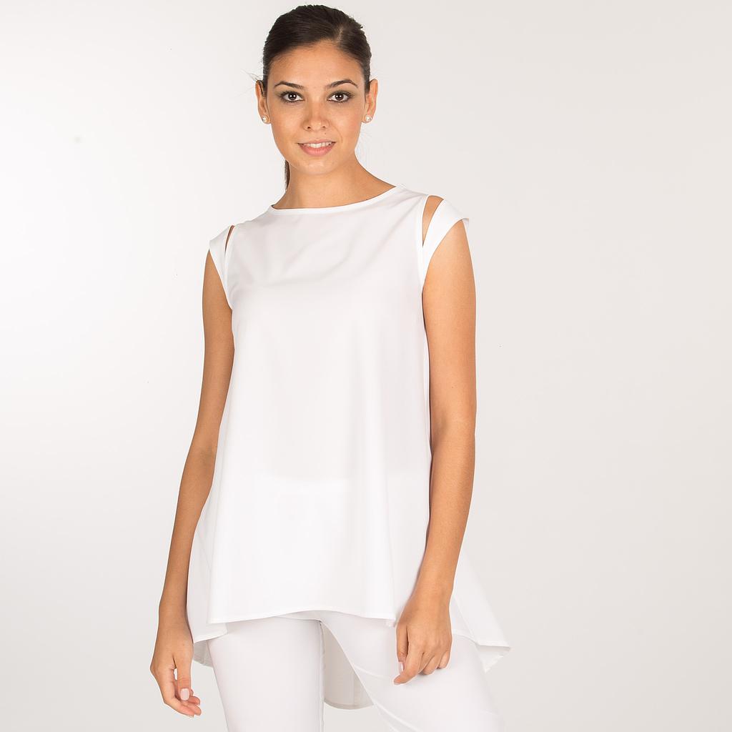 Gary's Ibiza Tunique femme blouse noire manches courtes