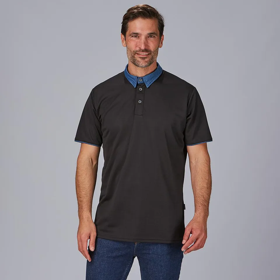 Gary's Polo Shirts polo homme noir M Coolmax