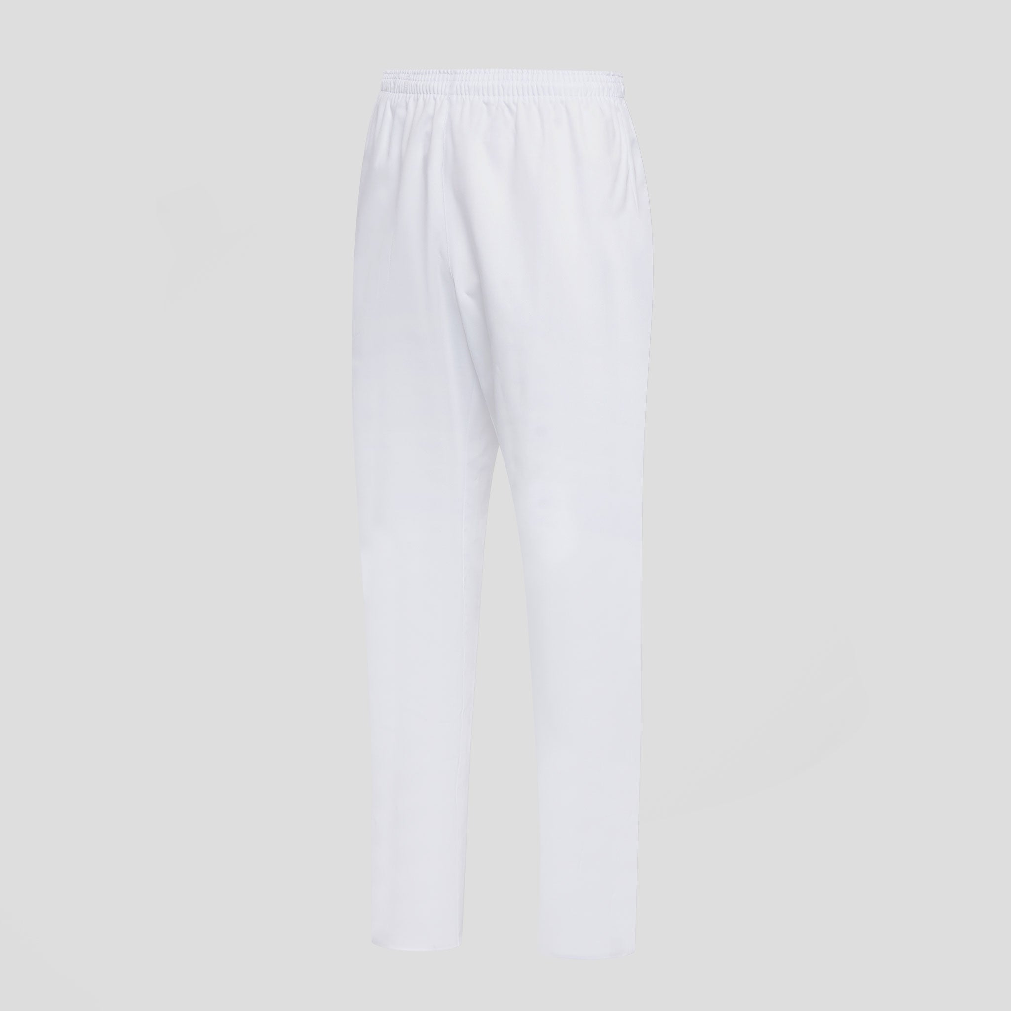 GARY'S Twill pantalon unisexe blanc taille élastique coton