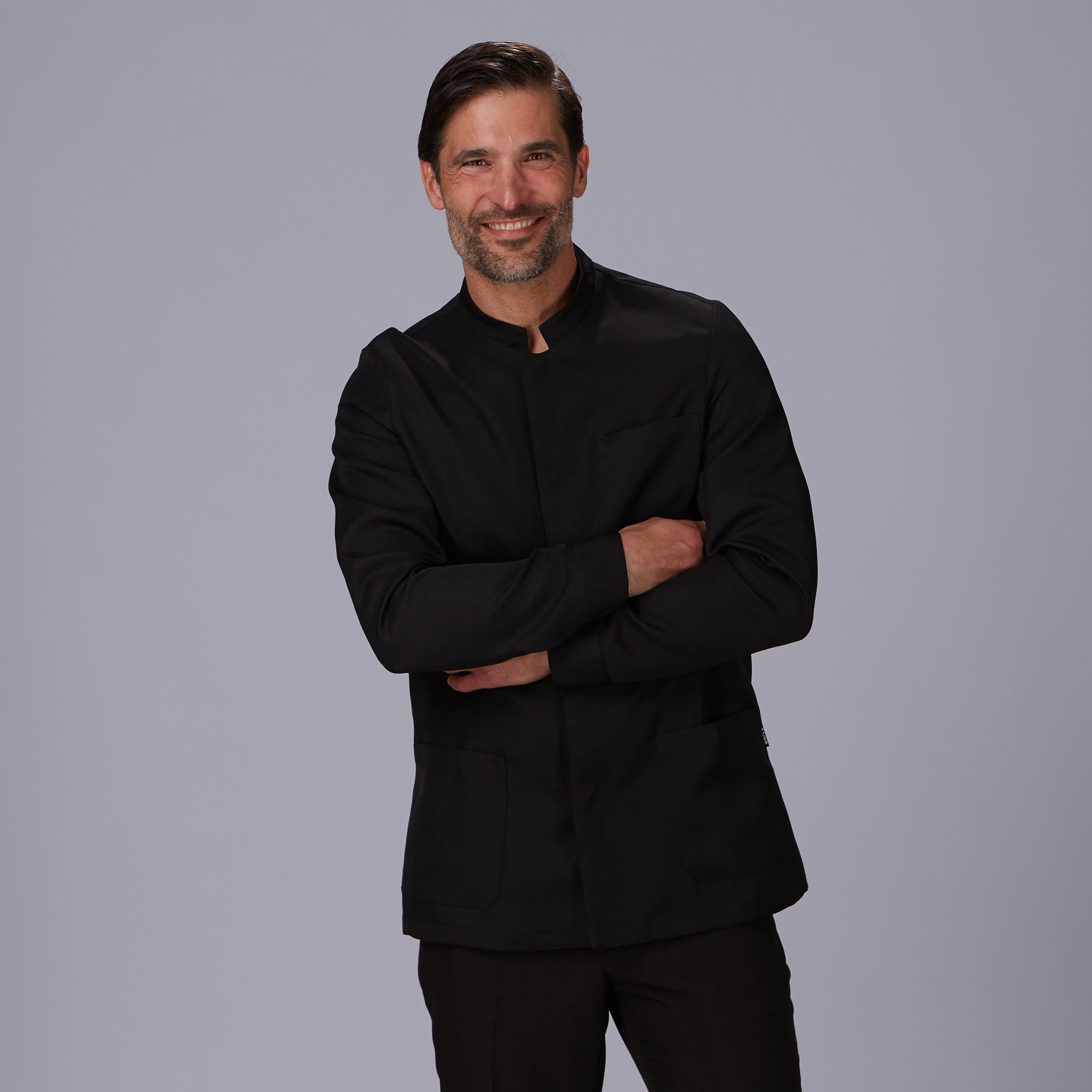 GARY'S Arcas veste homme polyester noir col mao