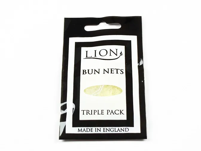 Lion Haircare Bun Nets filet chignon nylon lot 3