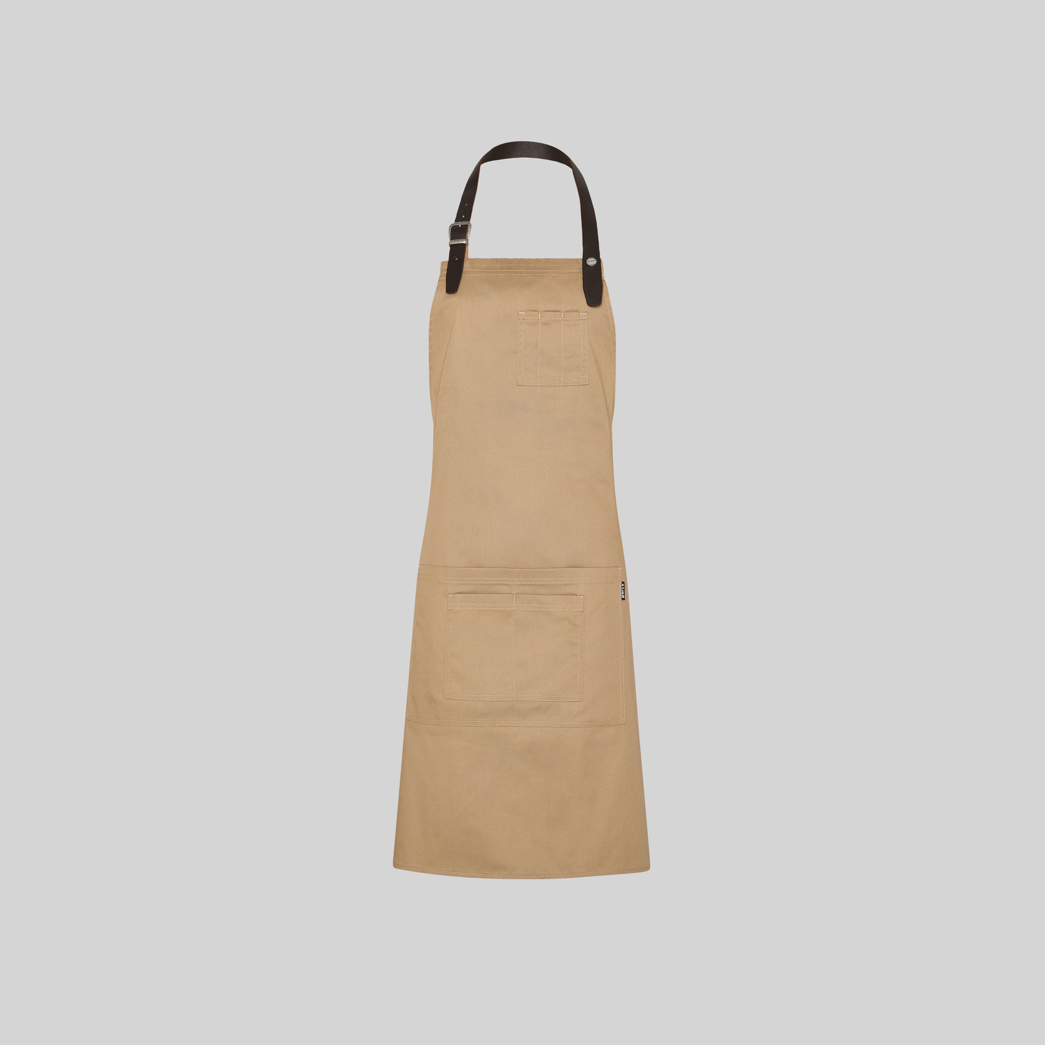 GARY'S Tablier à bavette 72x80 noir sangle cuir