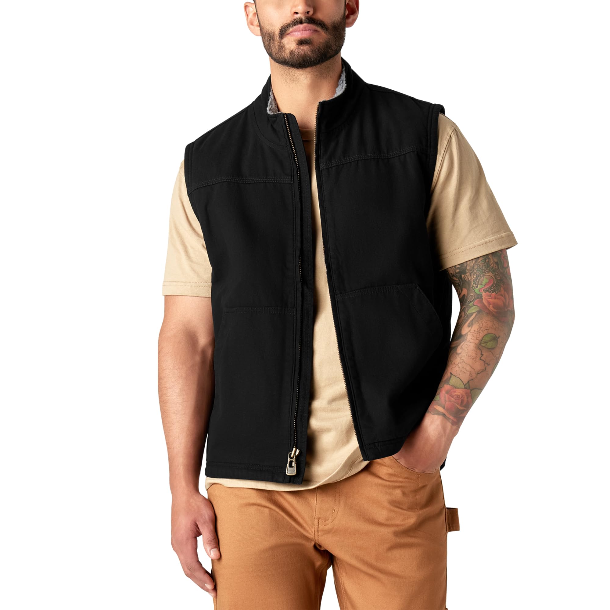Dickies Duck gilet travail doublé sherpa brun duck XL