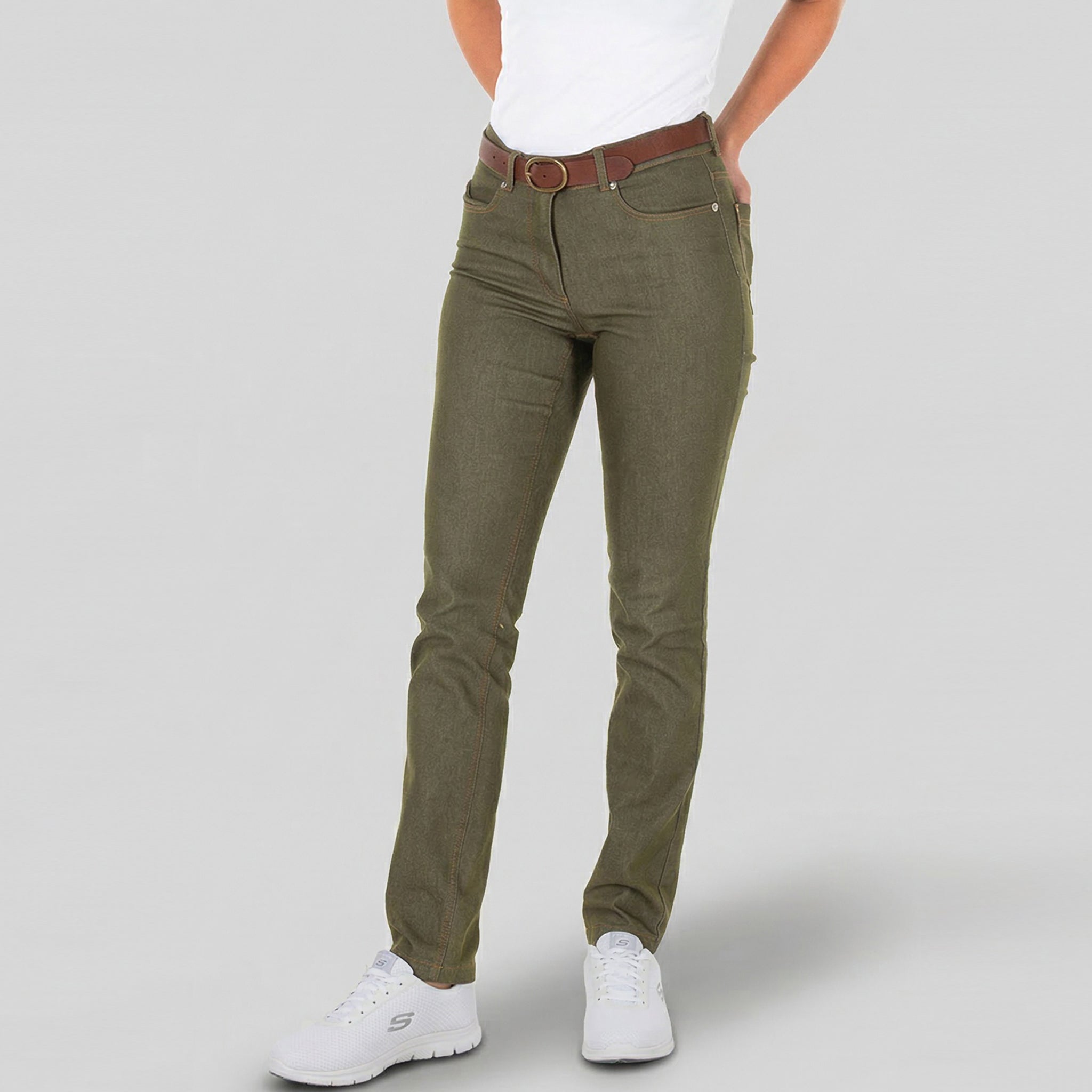 GARY'S Denim pantalon jean femme noir taille mi-haute