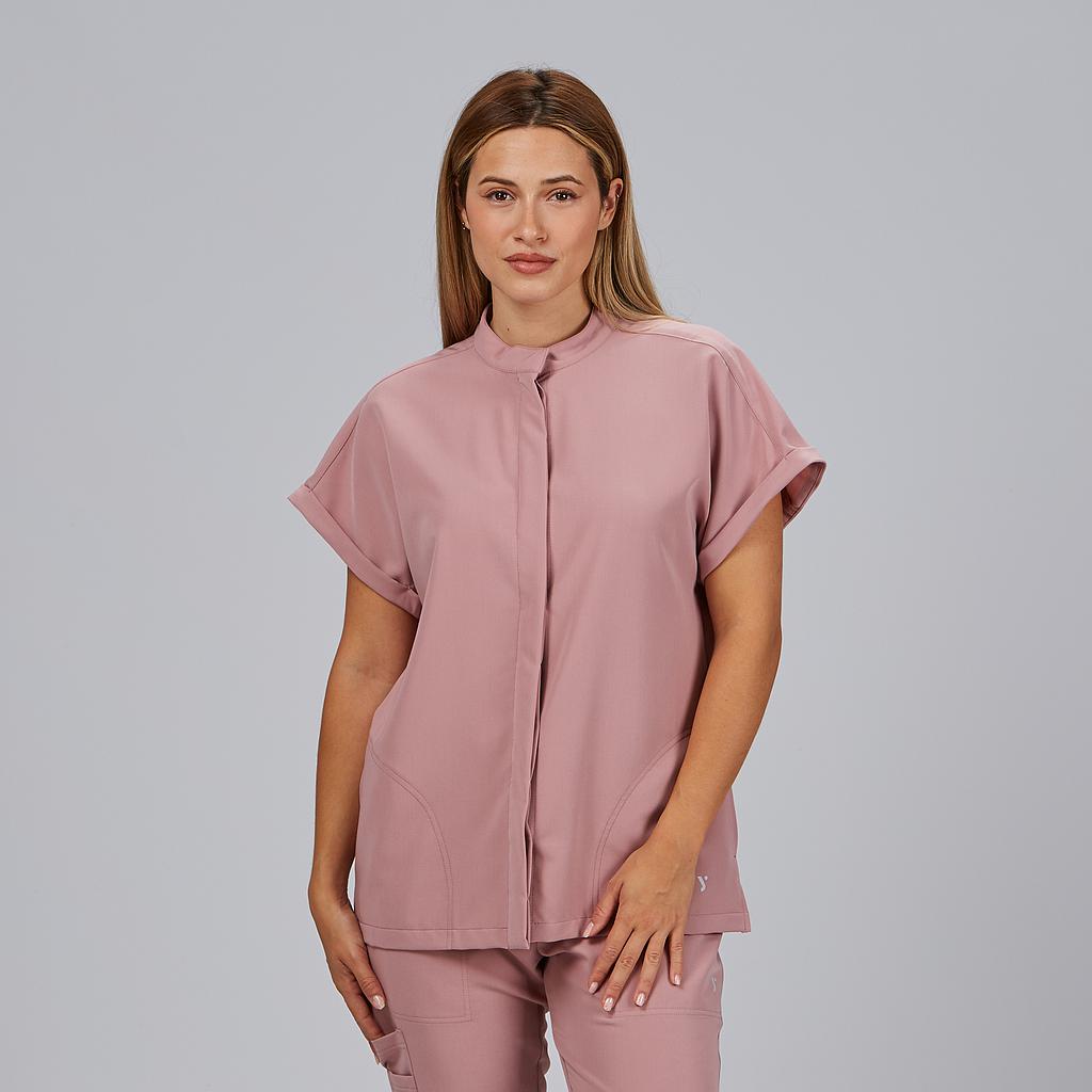 Gary's Debora Blouse Femme Noire Col Mandarin Légère