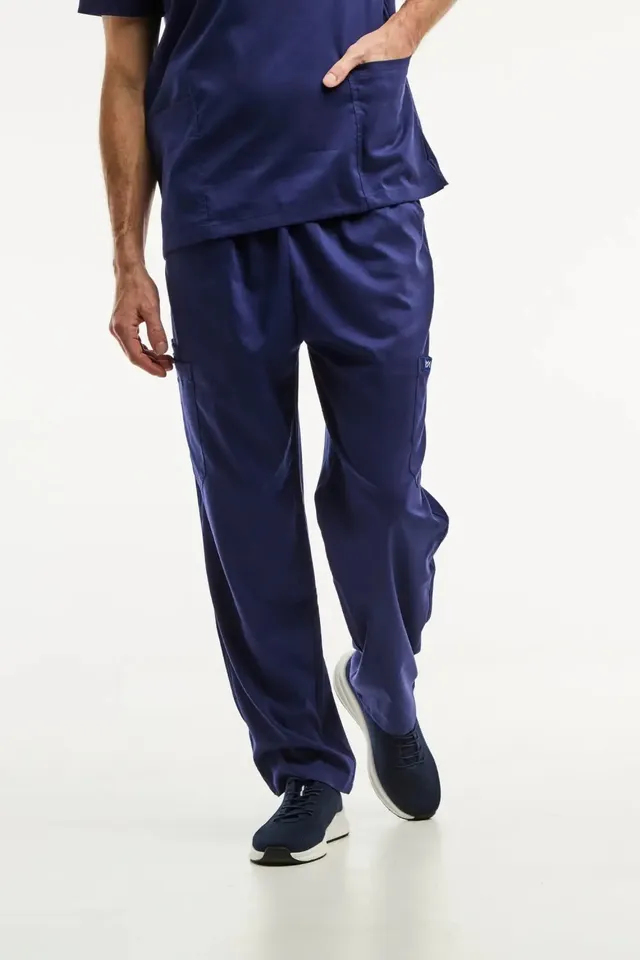 Aelin LUCA pantalon médical homme bleu marine stretch