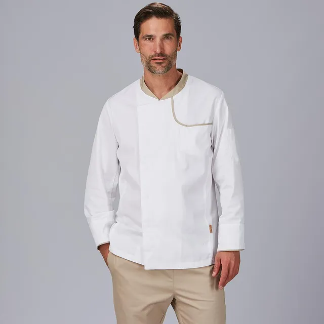 Gary's Otero veste cuisine homme gris perla coton bio