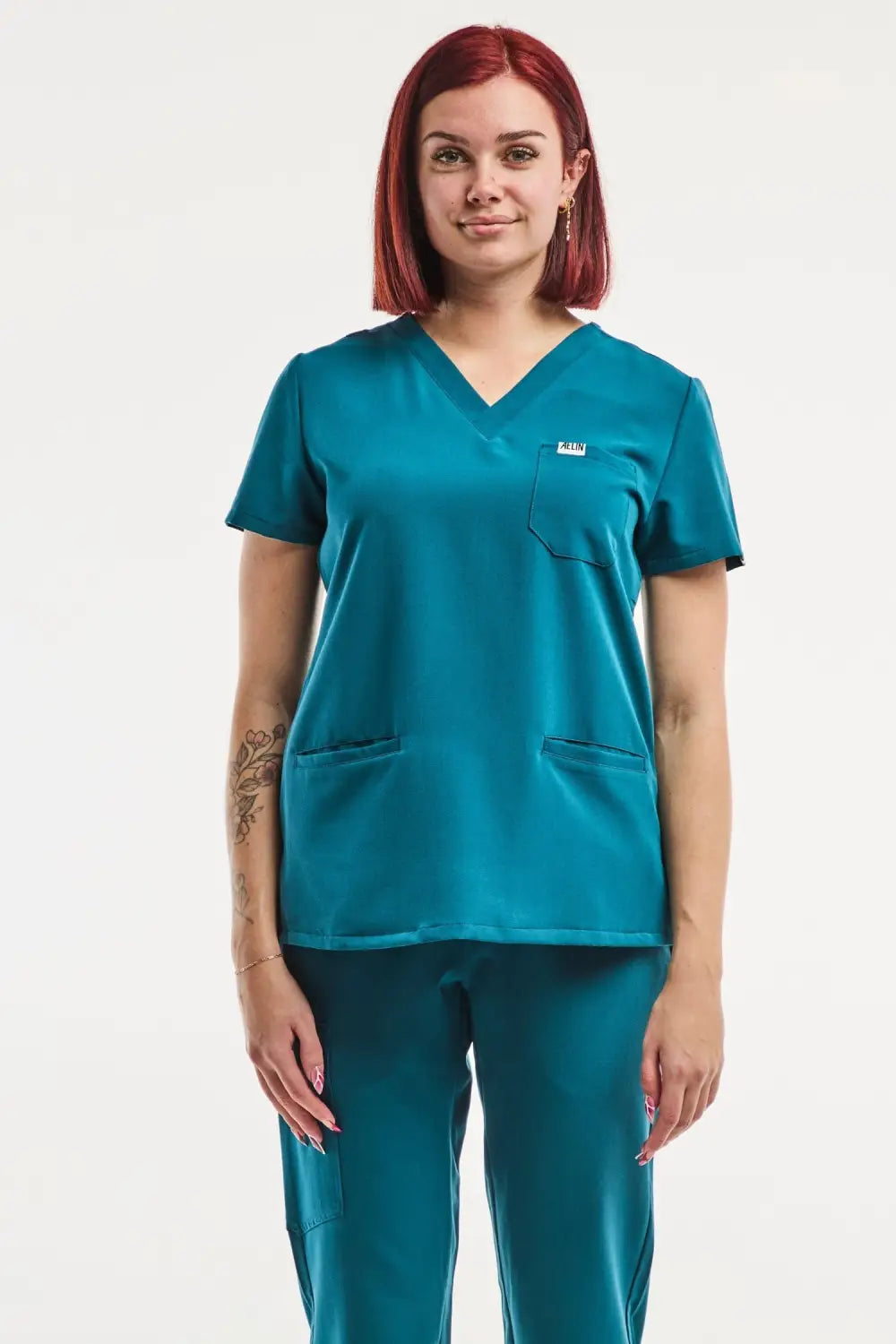 Aelin Paris Tenue Médicale Stretch Femme Vert turquoise