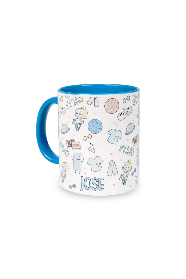 Enfermania Fisio Pastel mug céramique bleu clair 350 ml