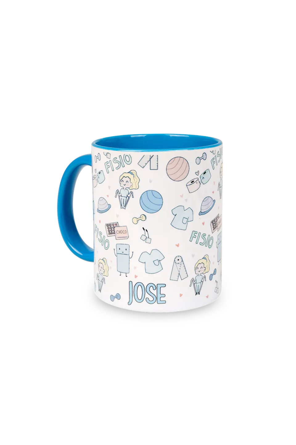 Enfermania Fisio Pastel mug céramique bleu clair 350 ml