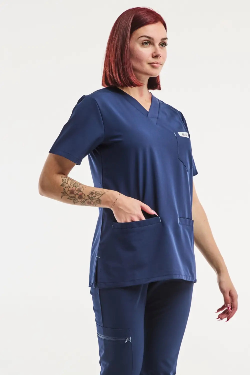 Aelin Slimfit NEW Tenue médicale bleu marine 6 poches