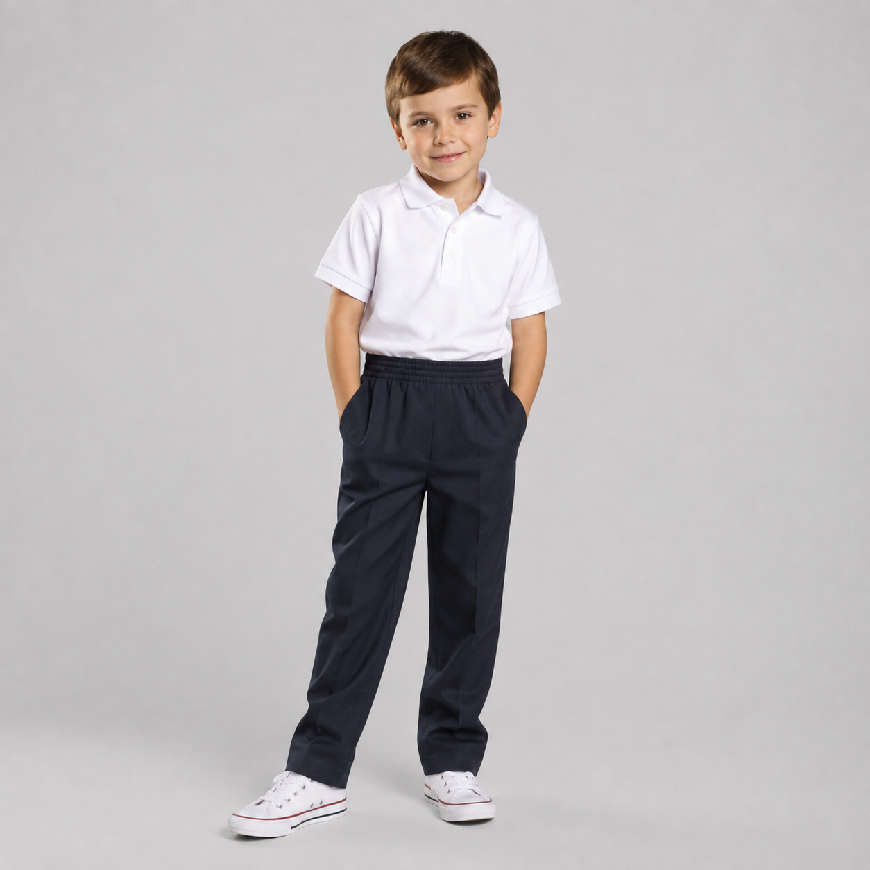 Gary's Pants pantalon scolaire gris clair 0