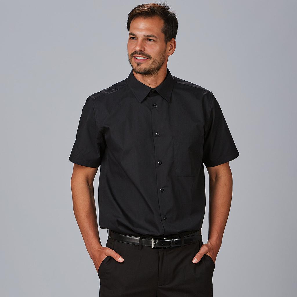 Gary's Shirts chemise travail homme noir manches courtes