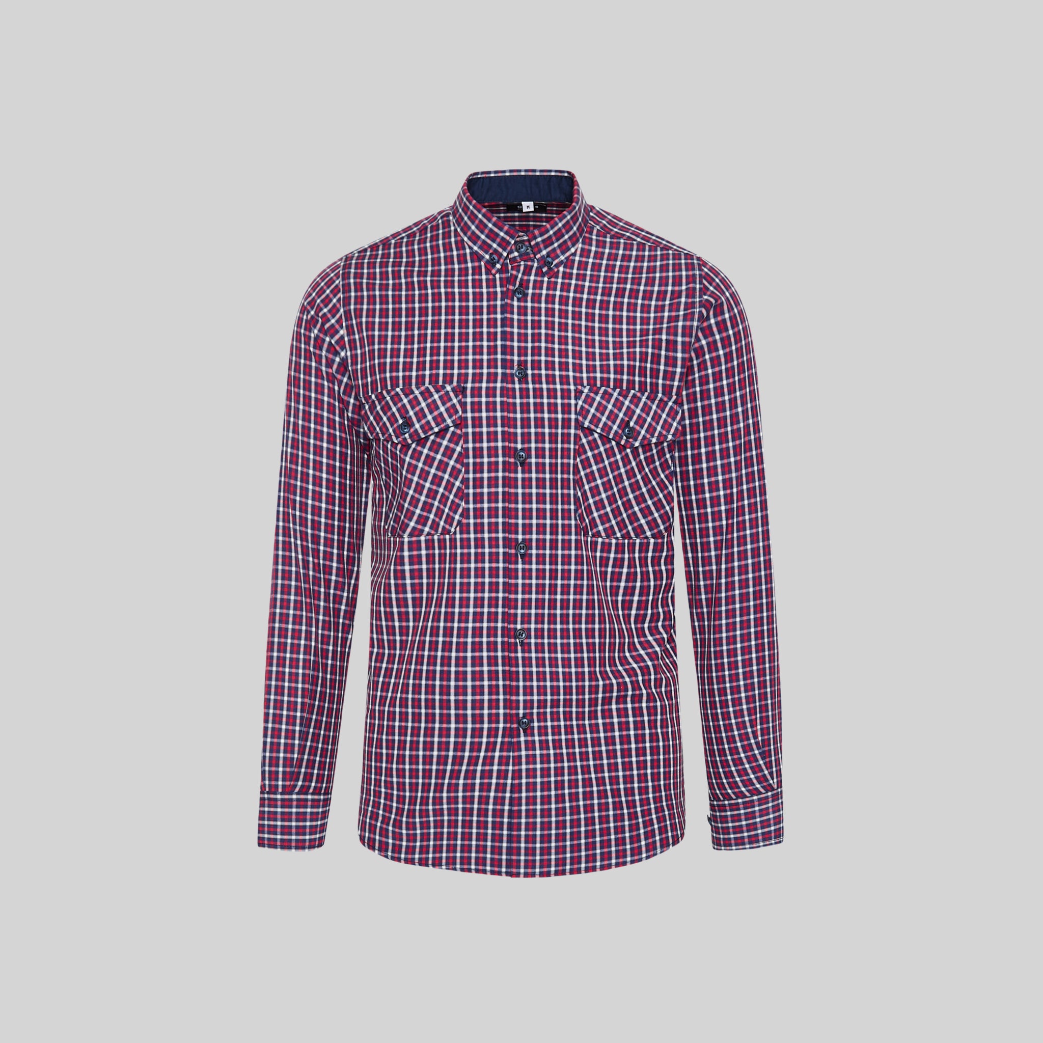 Gary's Fausto Chemise Homme Carreaux Marine Slim