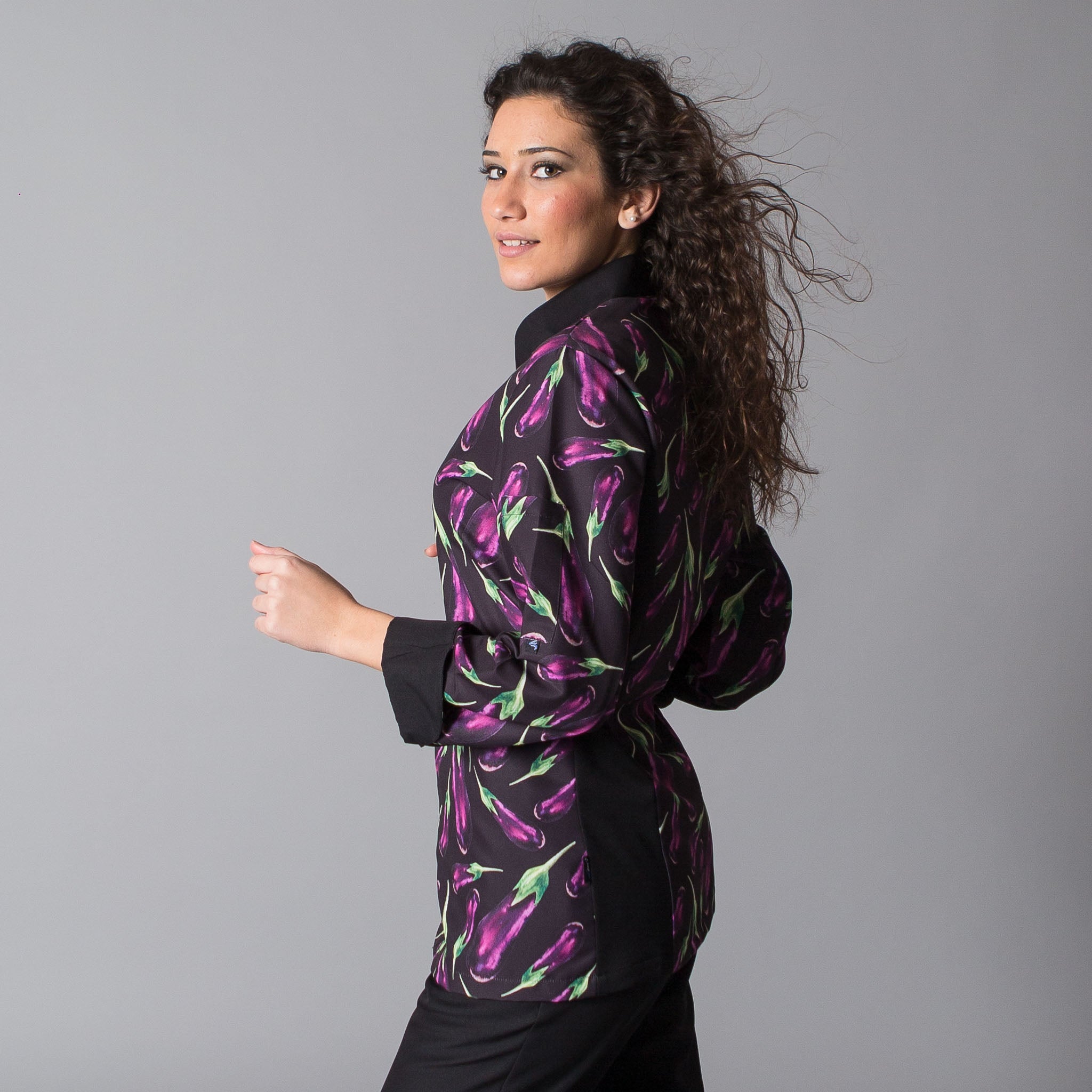Gary's Berenjenas Veste cuisine aubergine microfibre