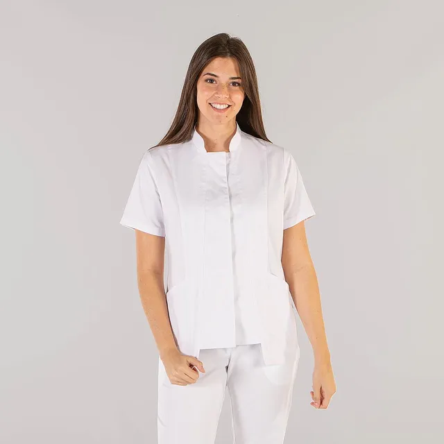 GARY'S Nagore blouse médicale femme blanc manches courtes