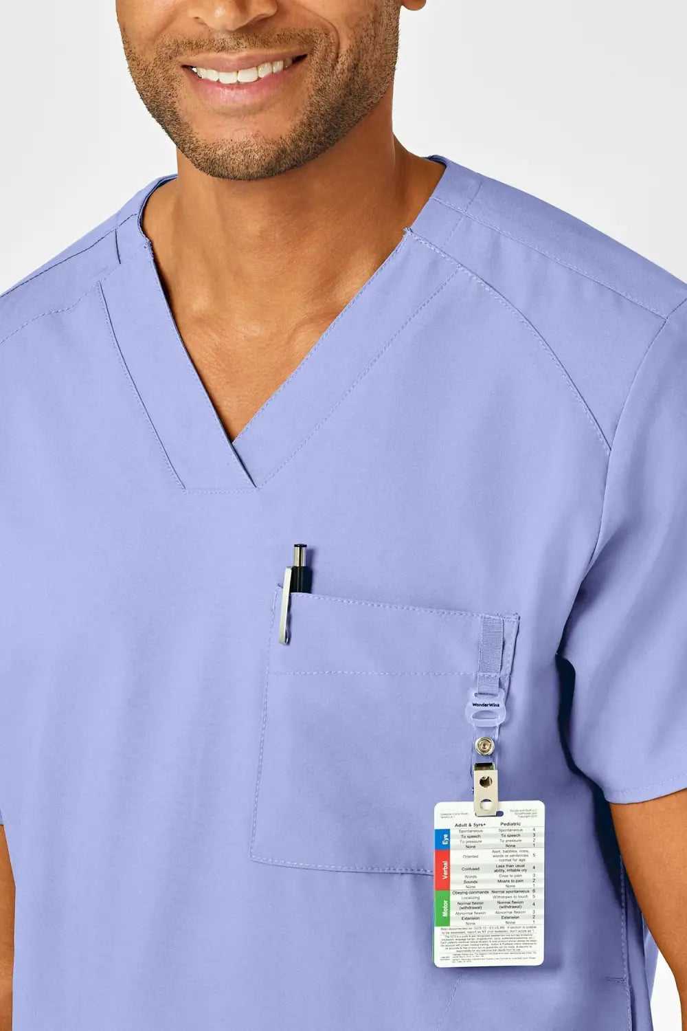 Aelin LUCA W123 tenue médicale homme bleu ciel