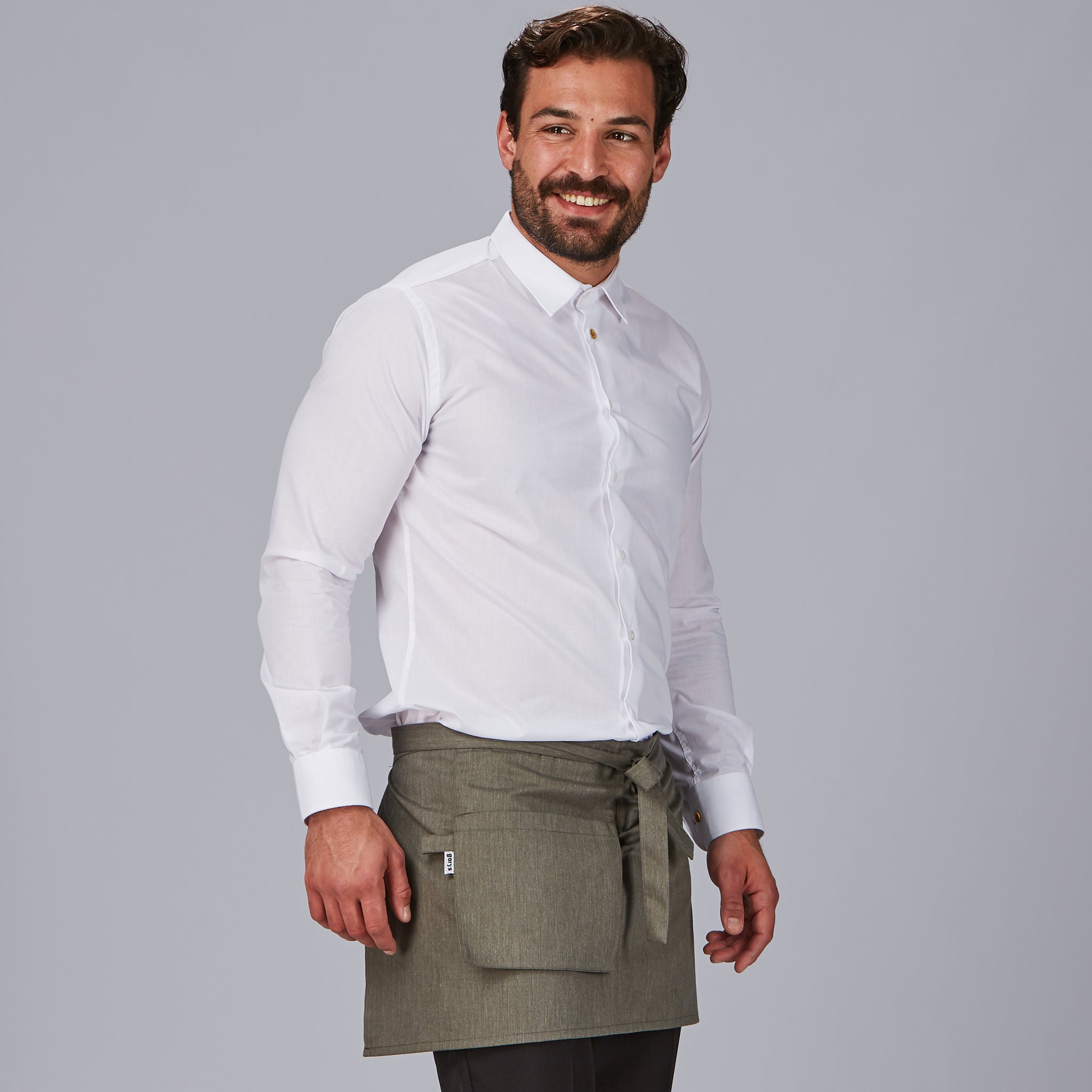 Gary's Recycled Twill 35x67 tablier court noir