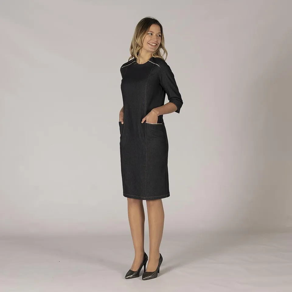 Gary's Trender Robe Travail Jean Marine Stretch