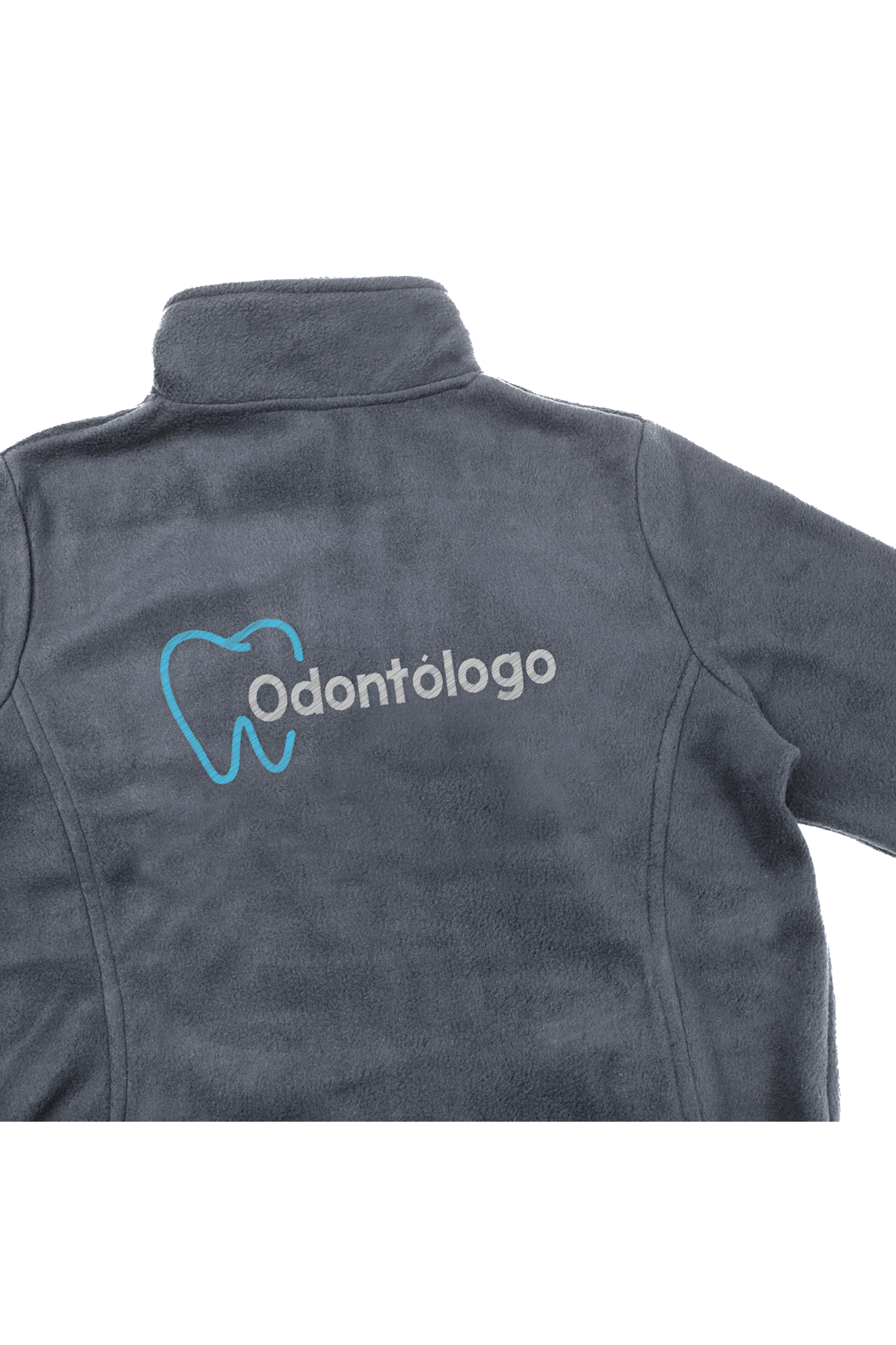 Enfermania Ropa polaire homme dentiste gris brodé