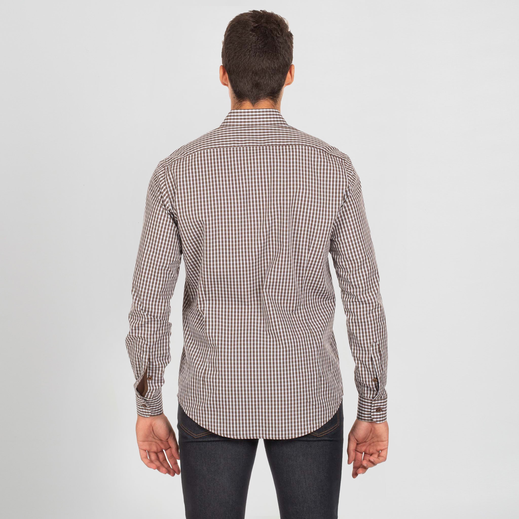 Gary's Vicenzo Chemise homme vichy slim marine