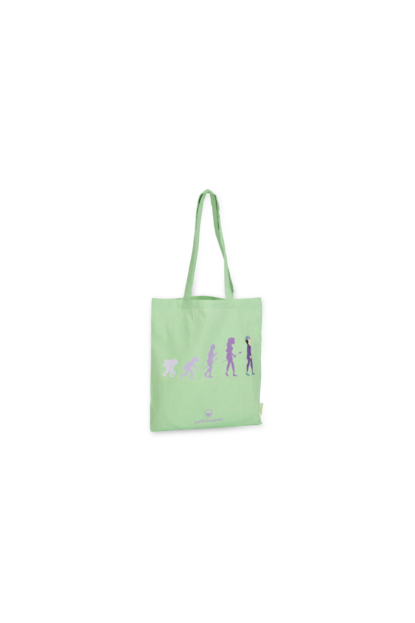 Enfermania Bolsas sac tote infirmière menthe coton recyclé 37x40 cm