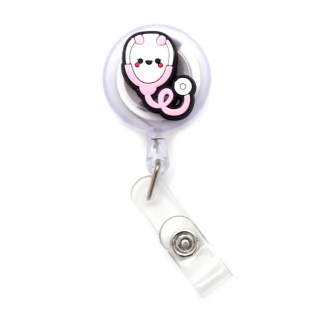 Enfermania Accesorios porte-badge rétractable stéthoscope 60 cm