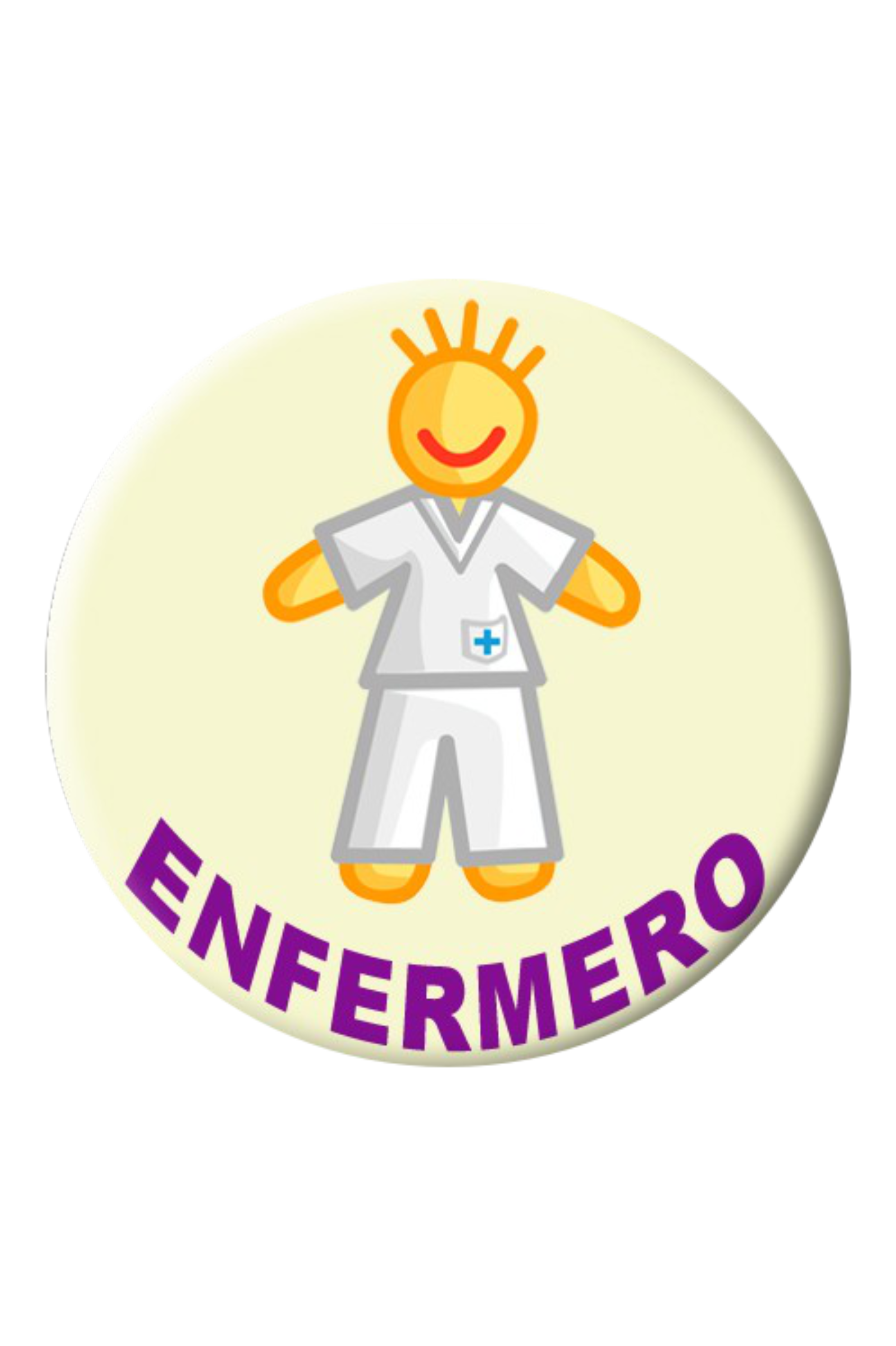 Enfermania Chapa Enfermero badge rond 38 mm métal