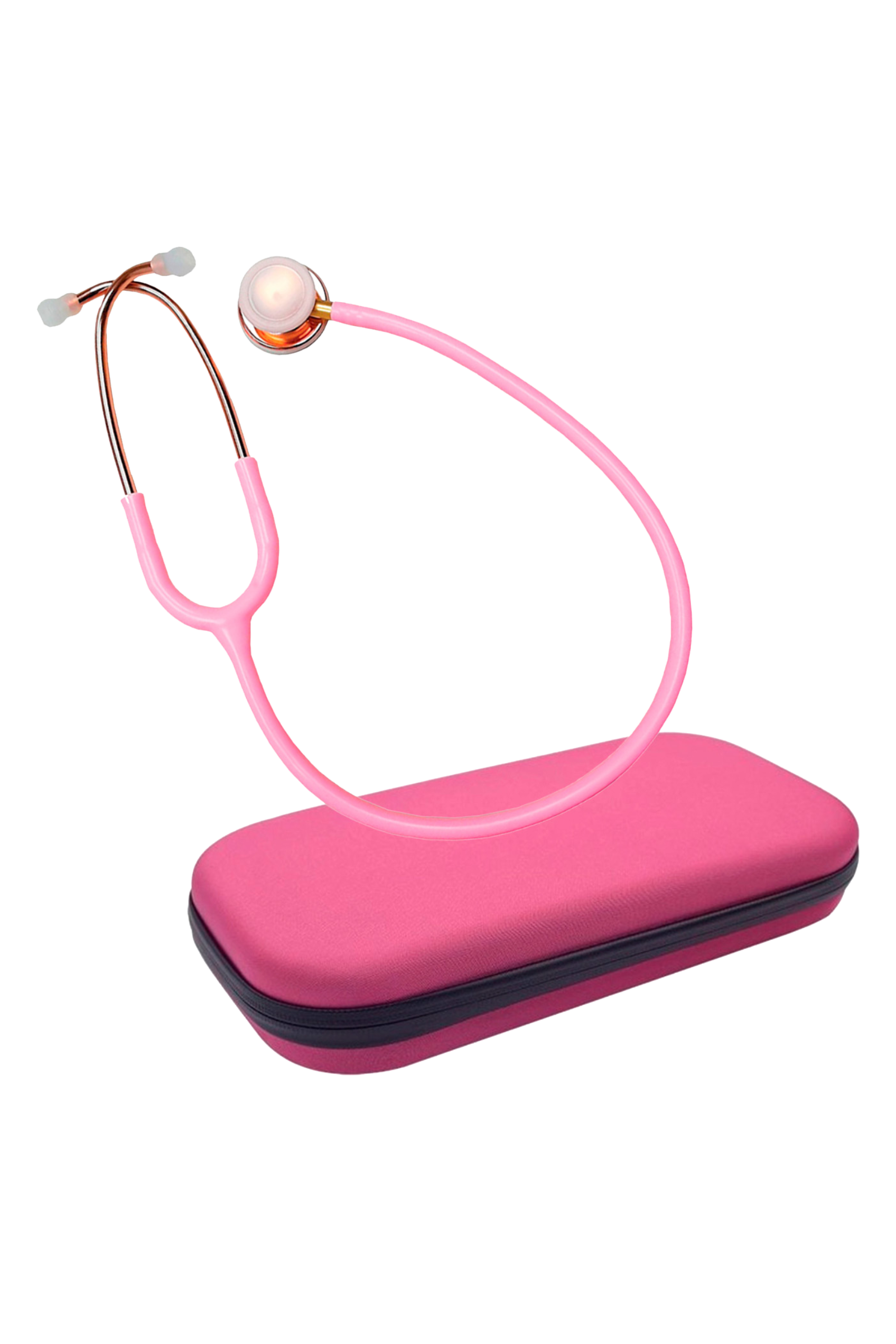Enfermania Duovitec stéthoscope rose inox housse incluse