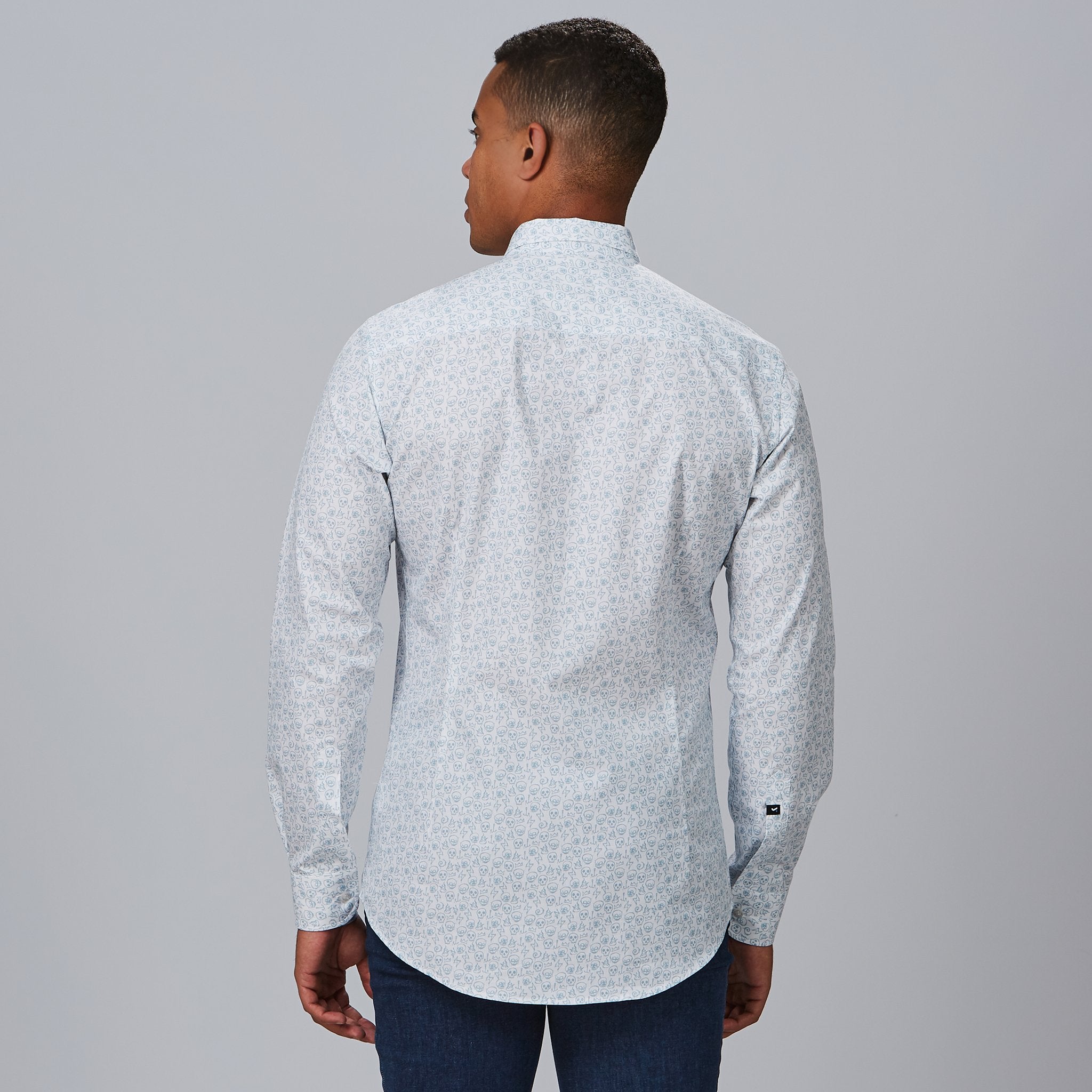 Gary's Filippo Chemise Homme Slim Têtes Bleues Taille M