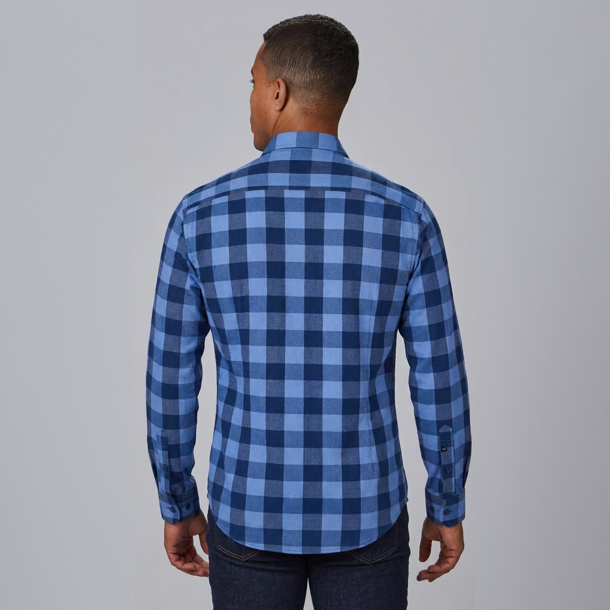 Gary's Augusto 260032 Chemise slim carreaux bleu