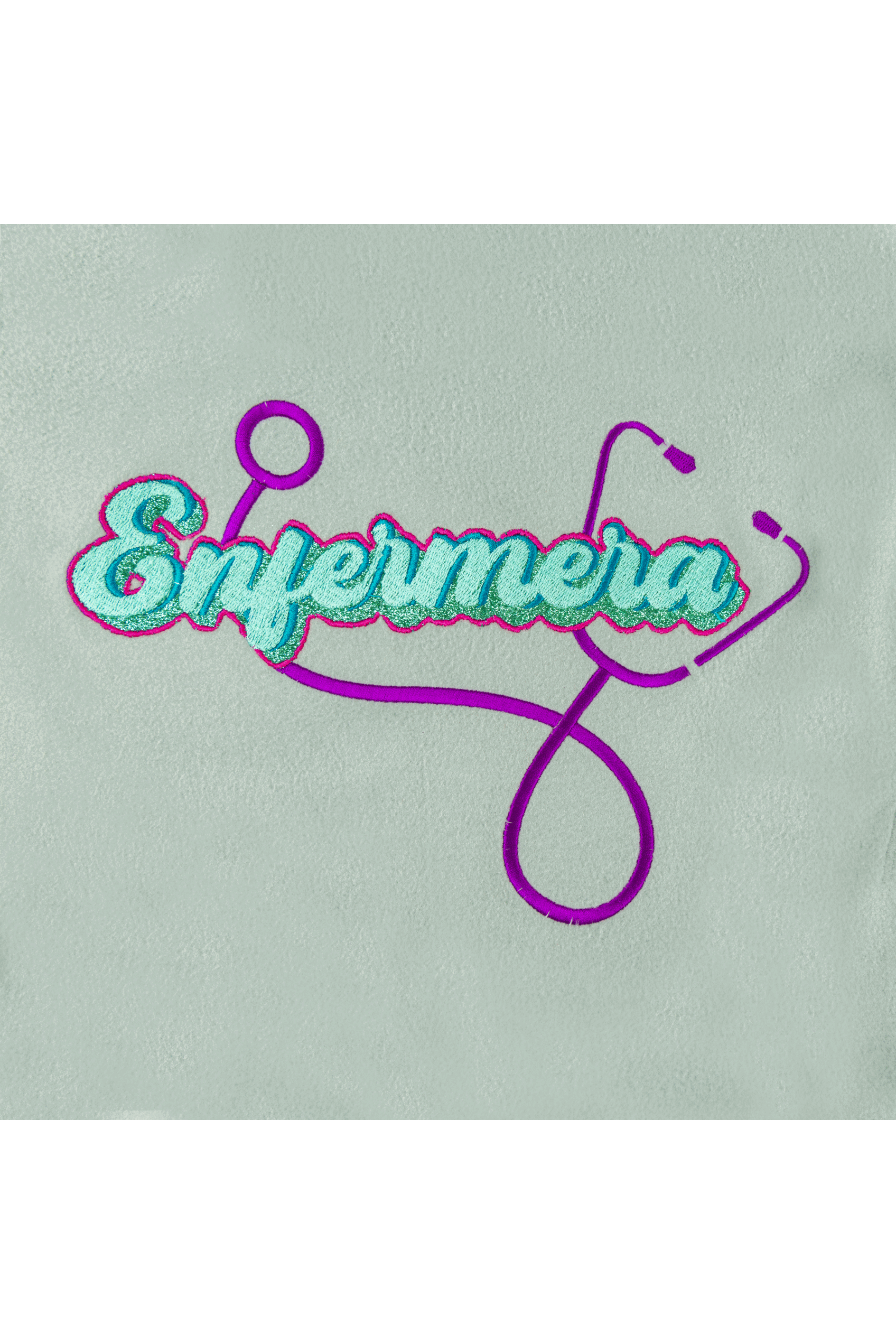 Enfermania Ropa polaire médical femme vert sweet brodé