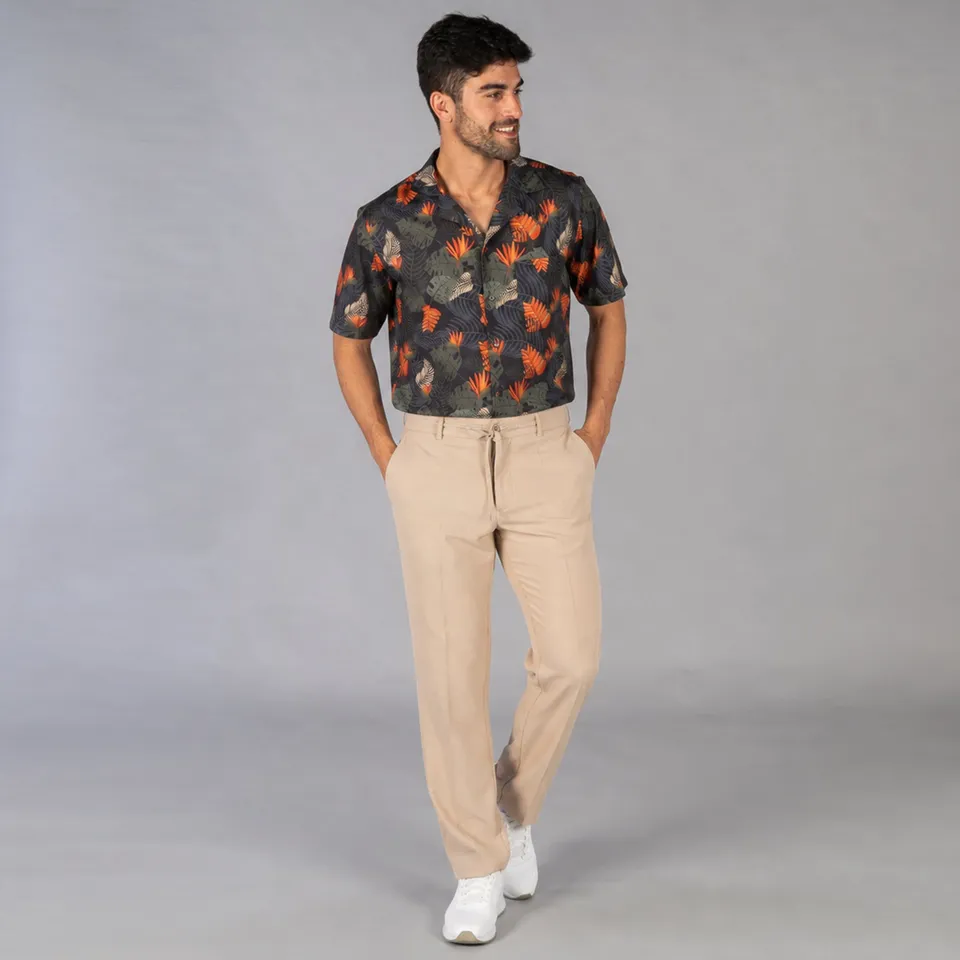 GARY'S Bambula pantalon homme beige hôtellerie