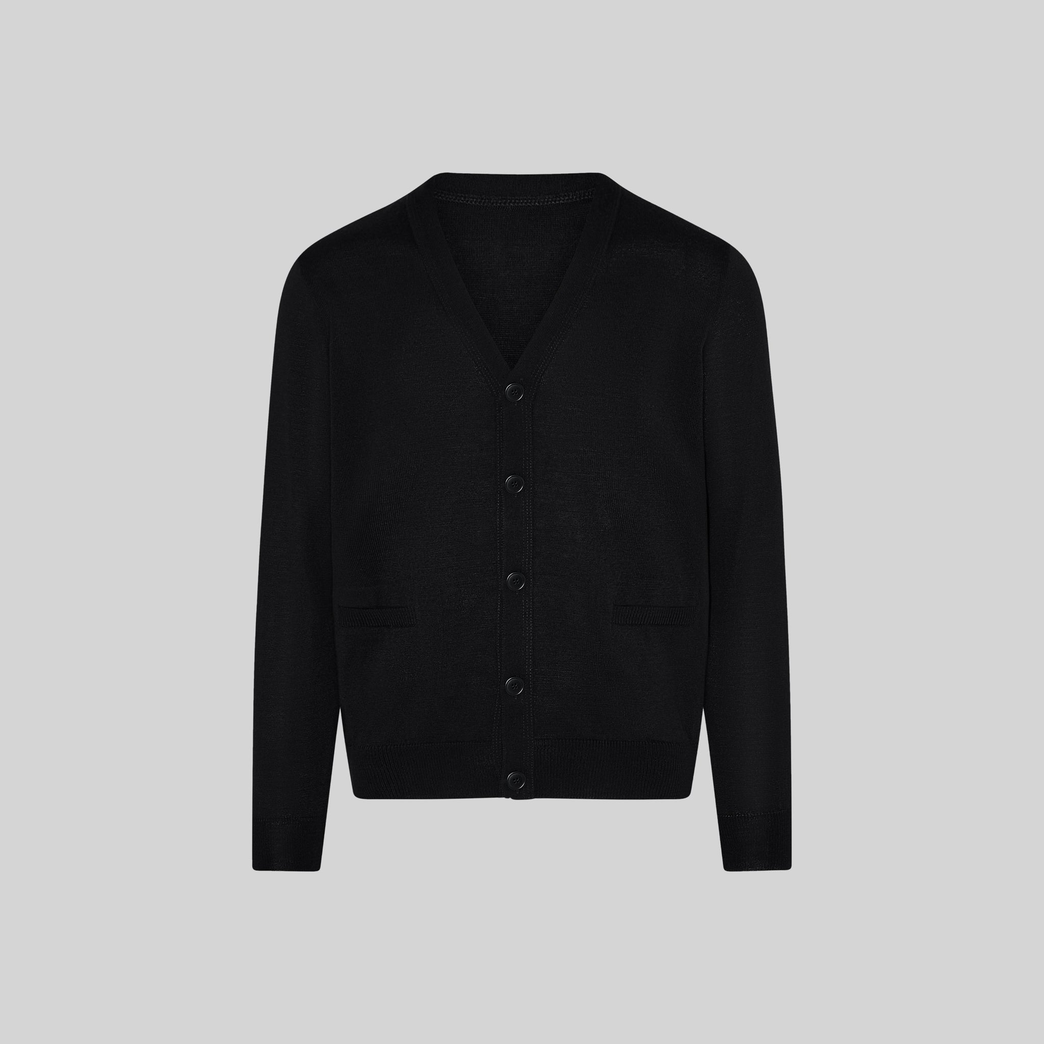 Gary's Knit gilet cardigan homme noir col V taille M