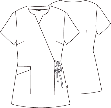GARY'S Camila blouse médicale femme gris perle col V oxford