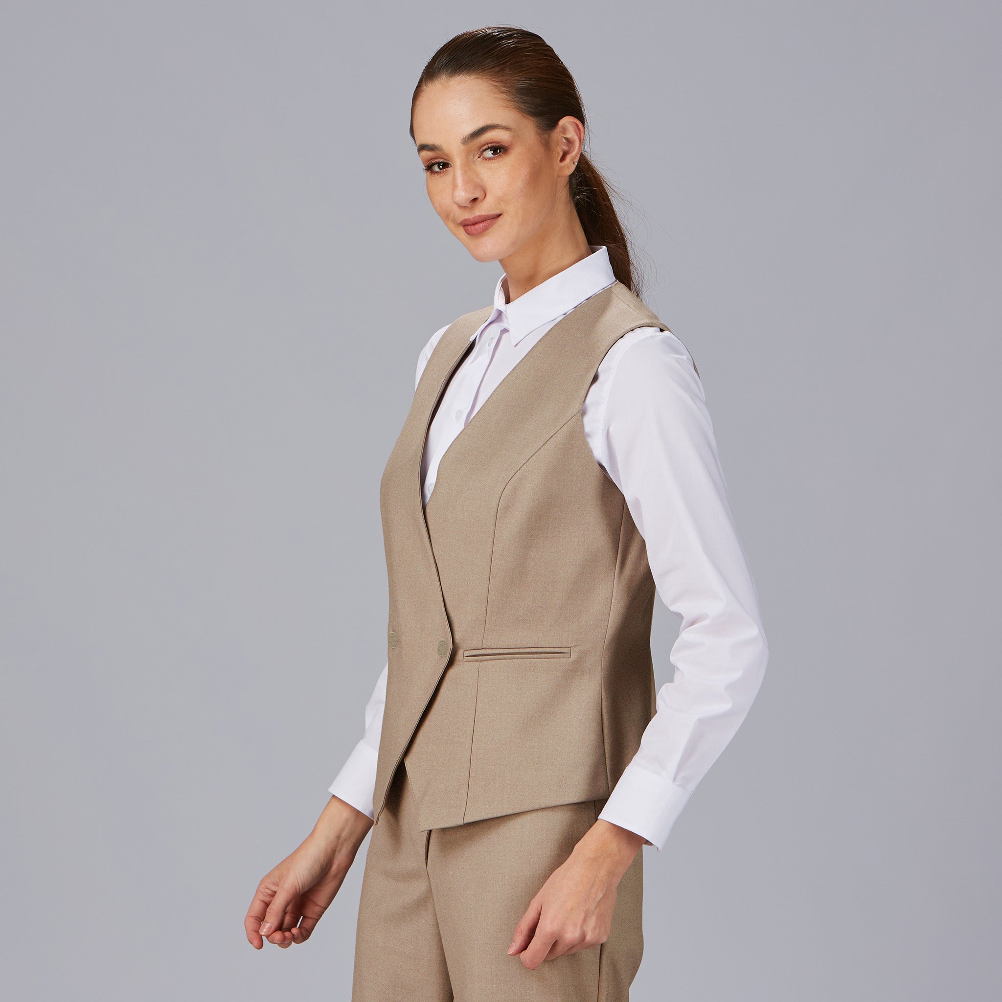 Gary's Bazan gilet travail femme croisé marine