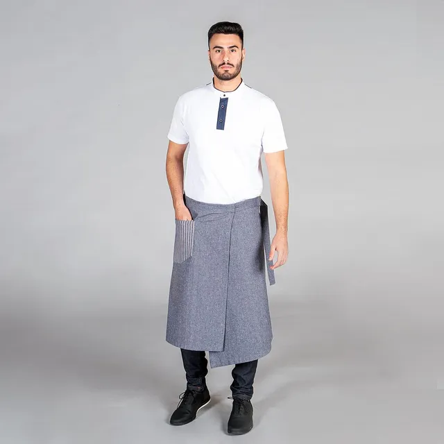 Gary's Bistro tablier long toile indigo M