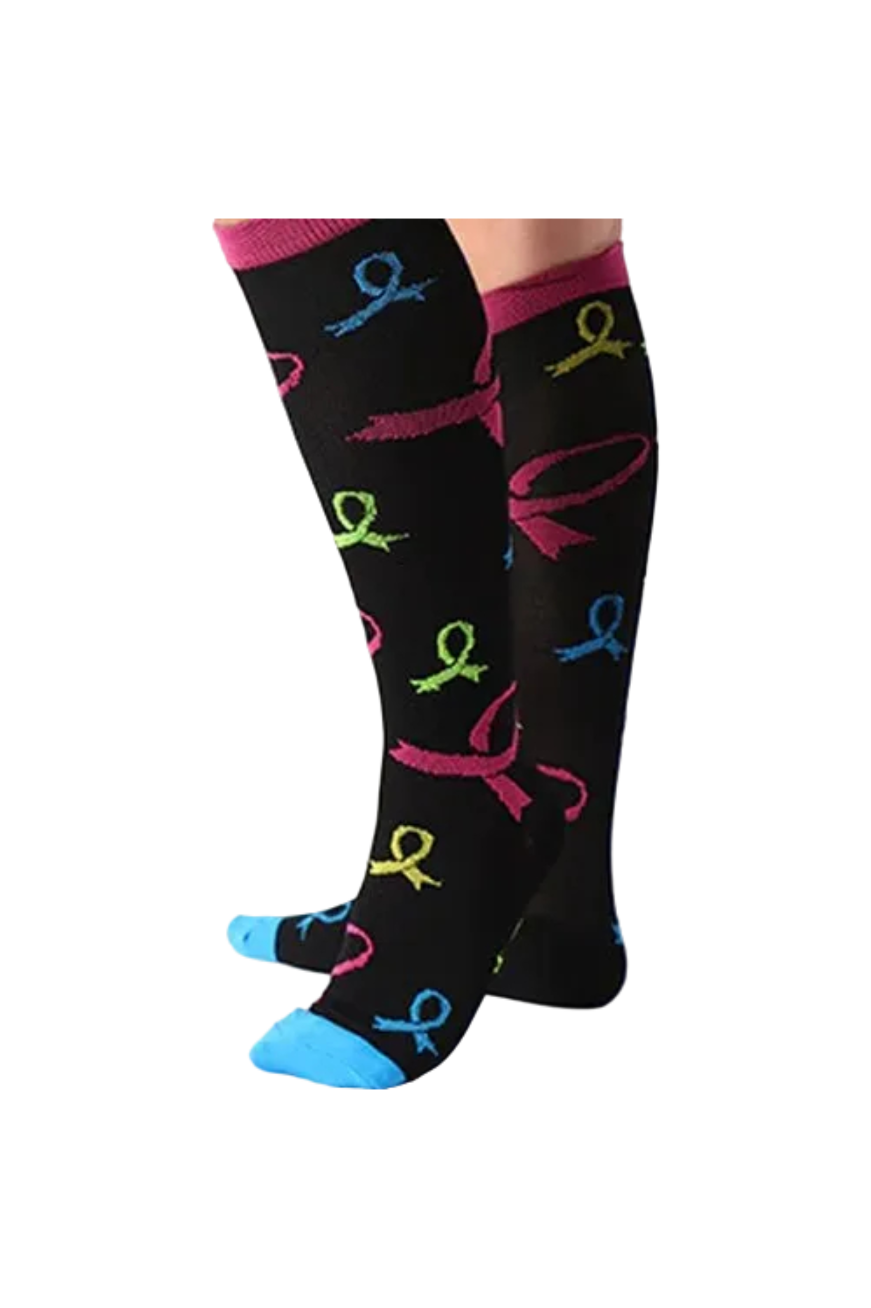 Enfermania Ropa chaussettes de compression noir nœuds taille S/M