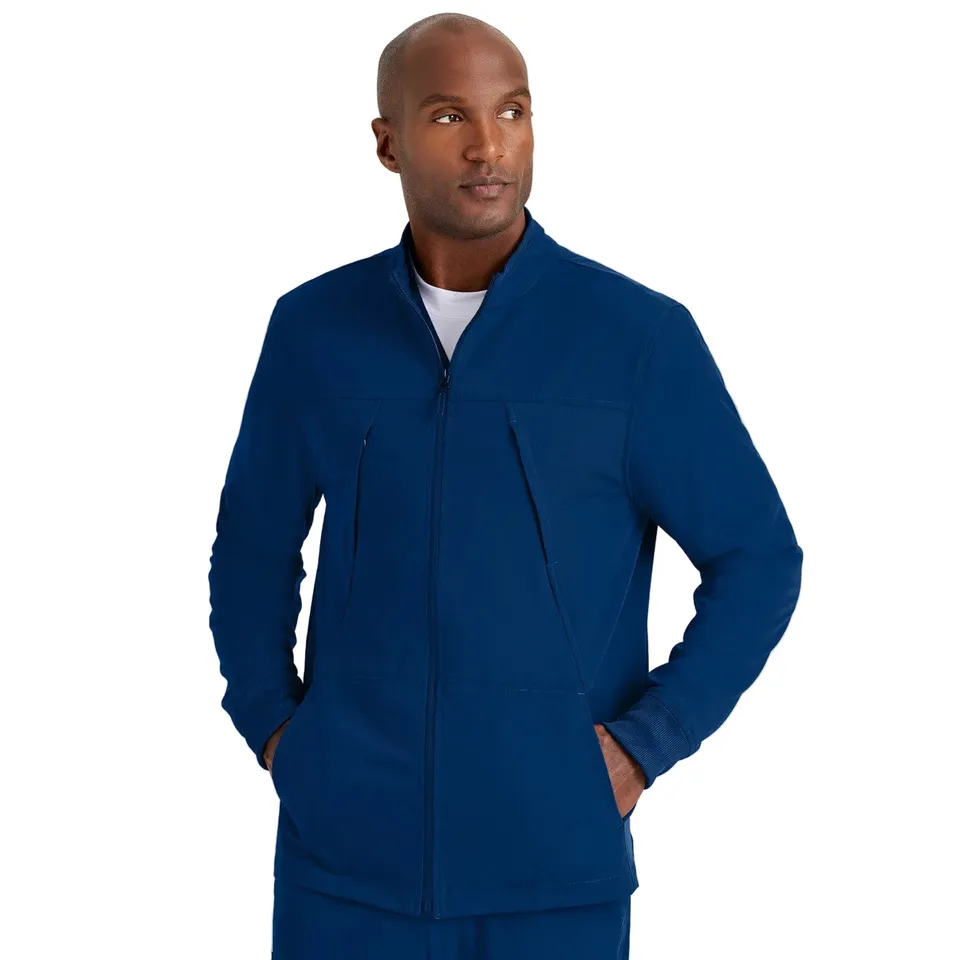 Enfermania Grey's Anatomy veste médicale homme 4 poches bleu indigo