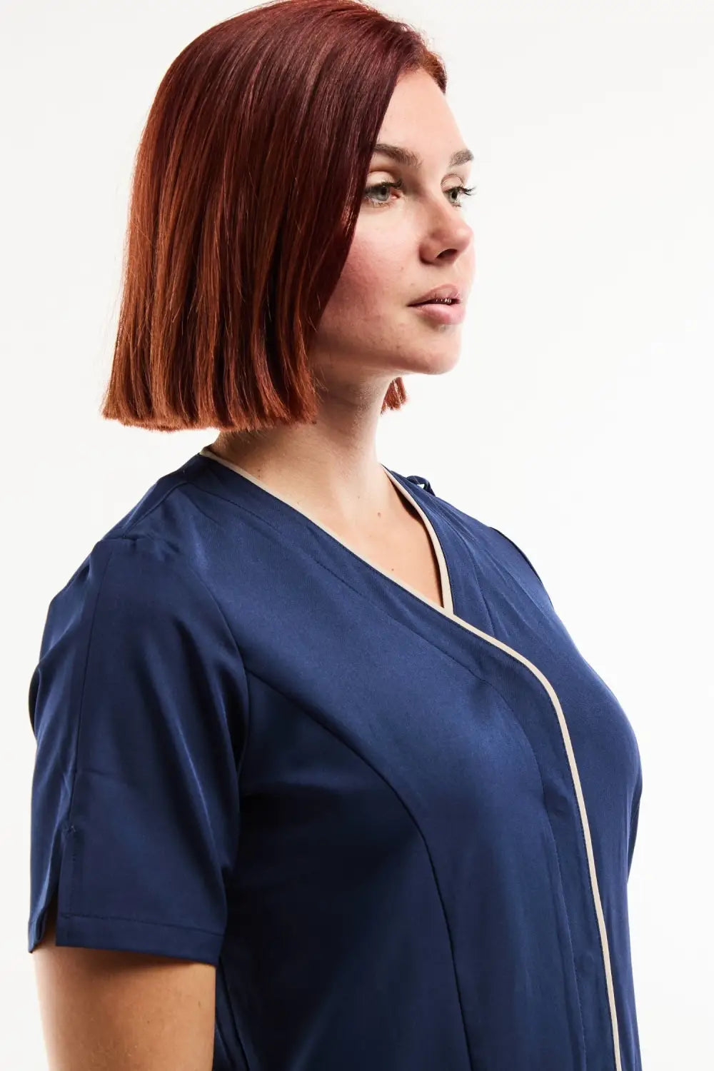Aelin Serena Blouse Médicale Femme Bleu Marine Stretch
