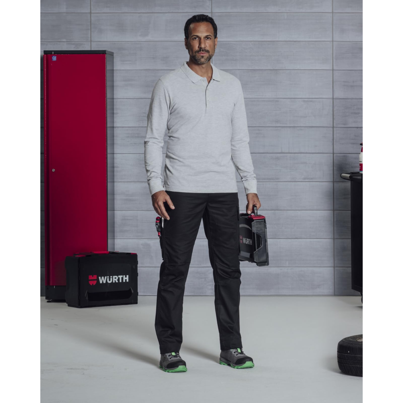 Würth MODYF Job+ Polo manches longues L gris