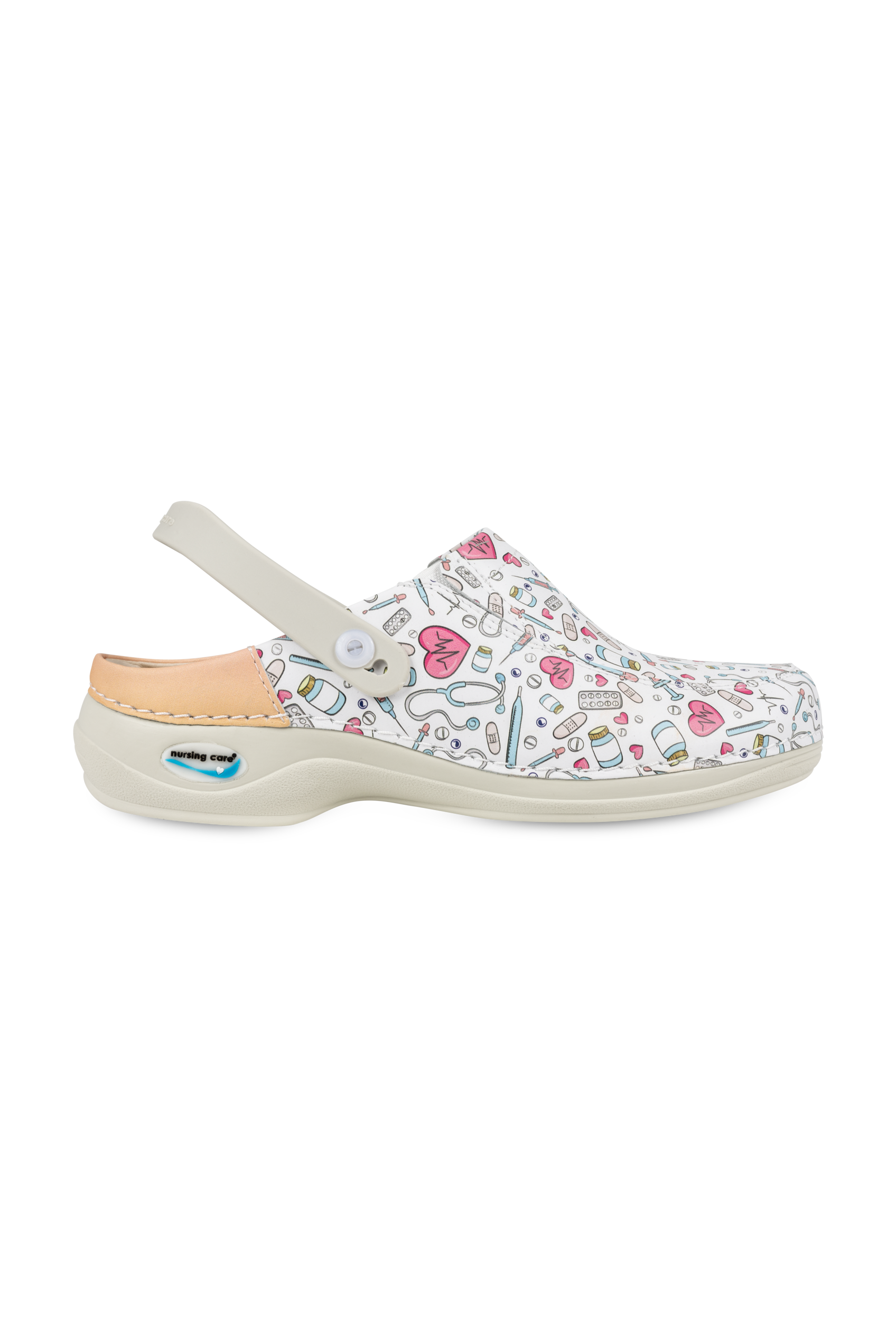 Enfermania Calzado sabot médical cuir Colorful antidérapant