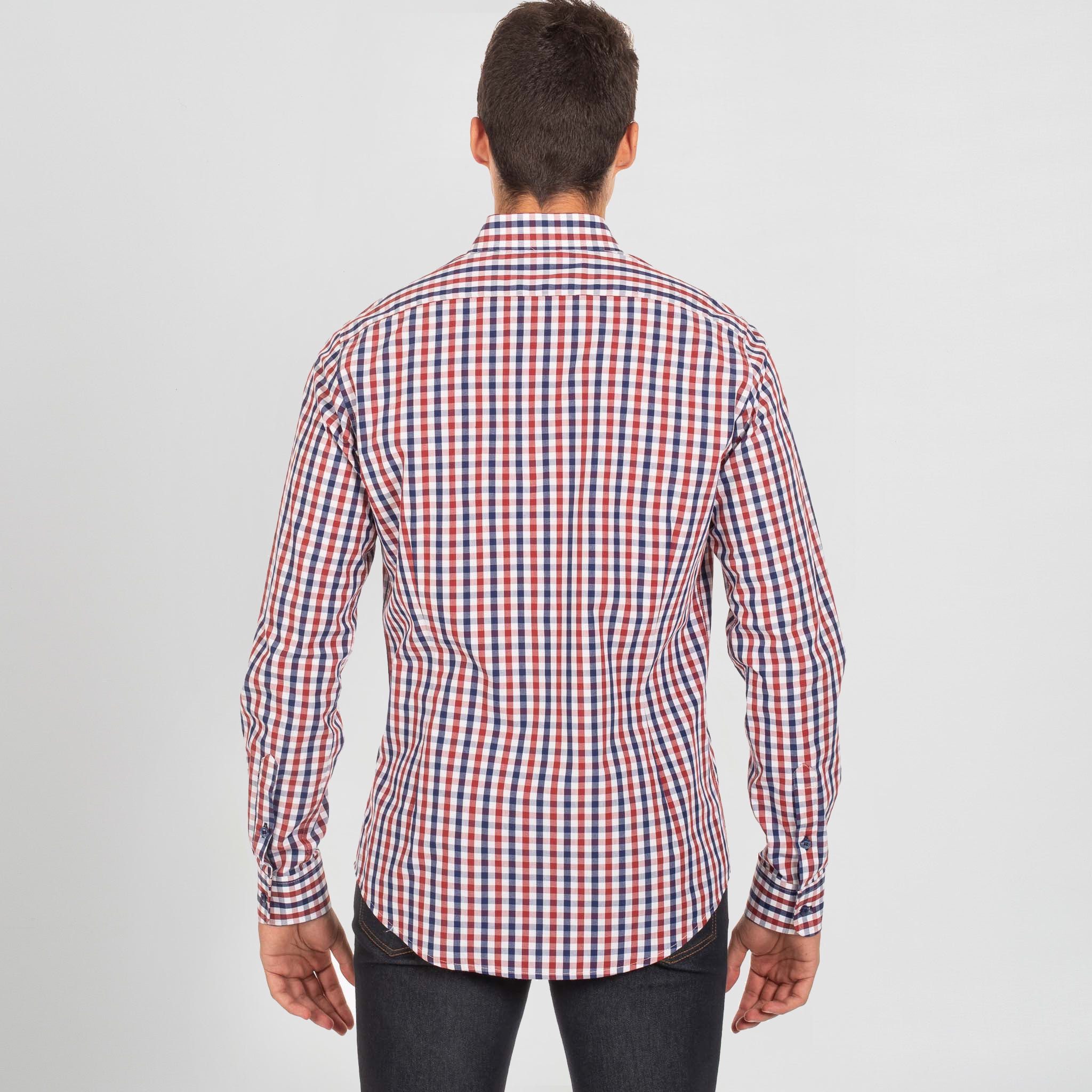 Gary's Vicenzo Chemise homme vichy slim marine