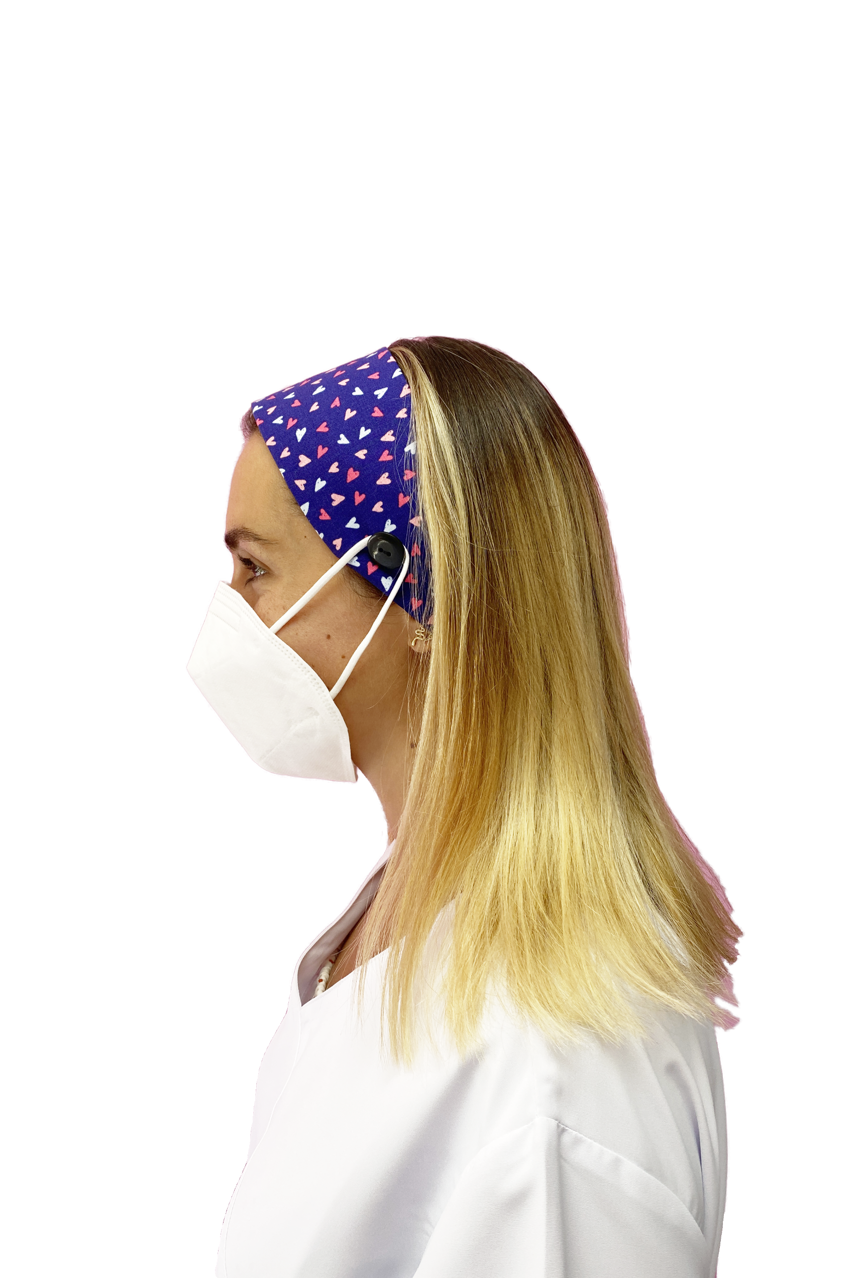 Enfermania Accesorios bandeau à boutons coton imprimé
