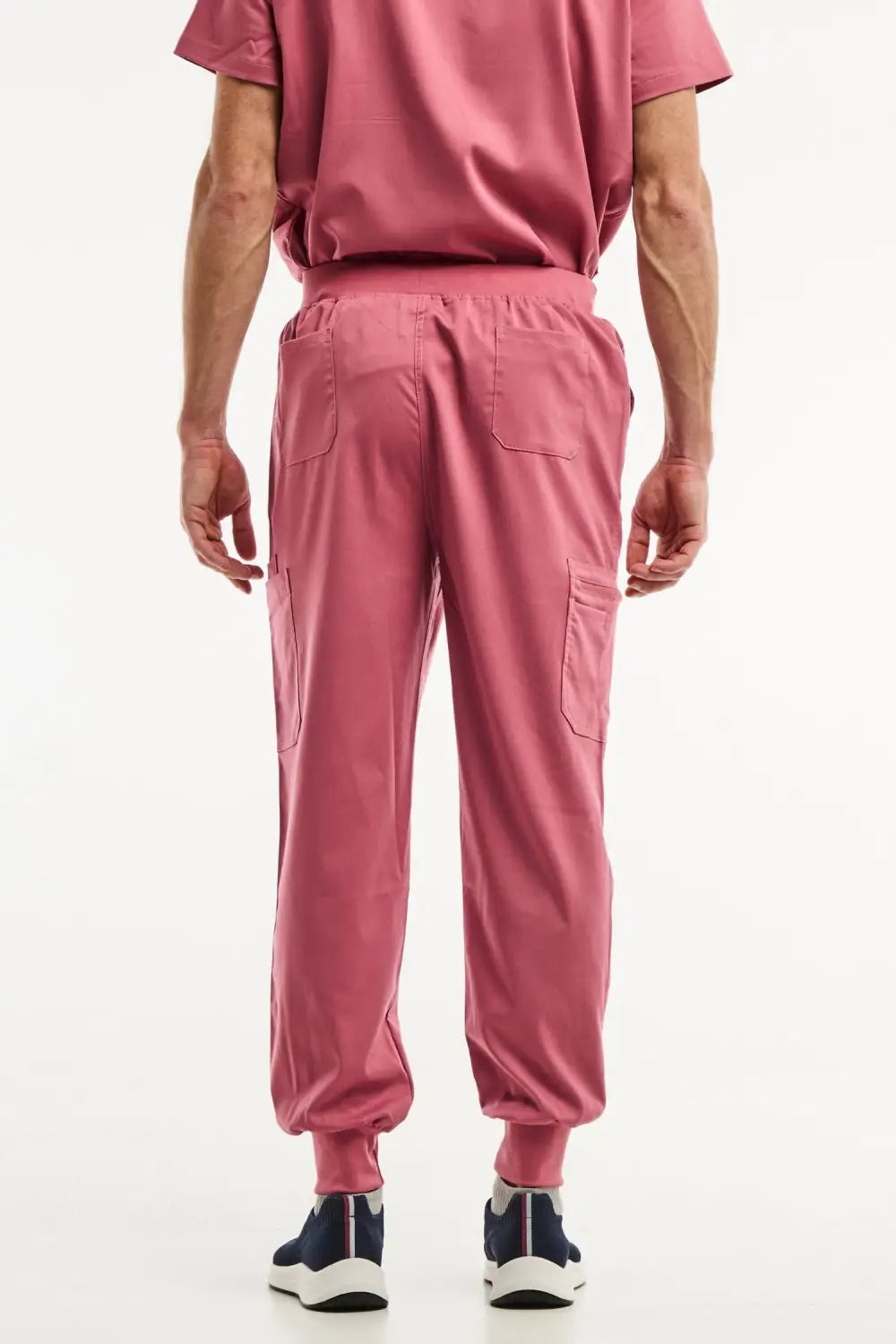 Aelin LUCA jogger pantalon médical homme rose stretch