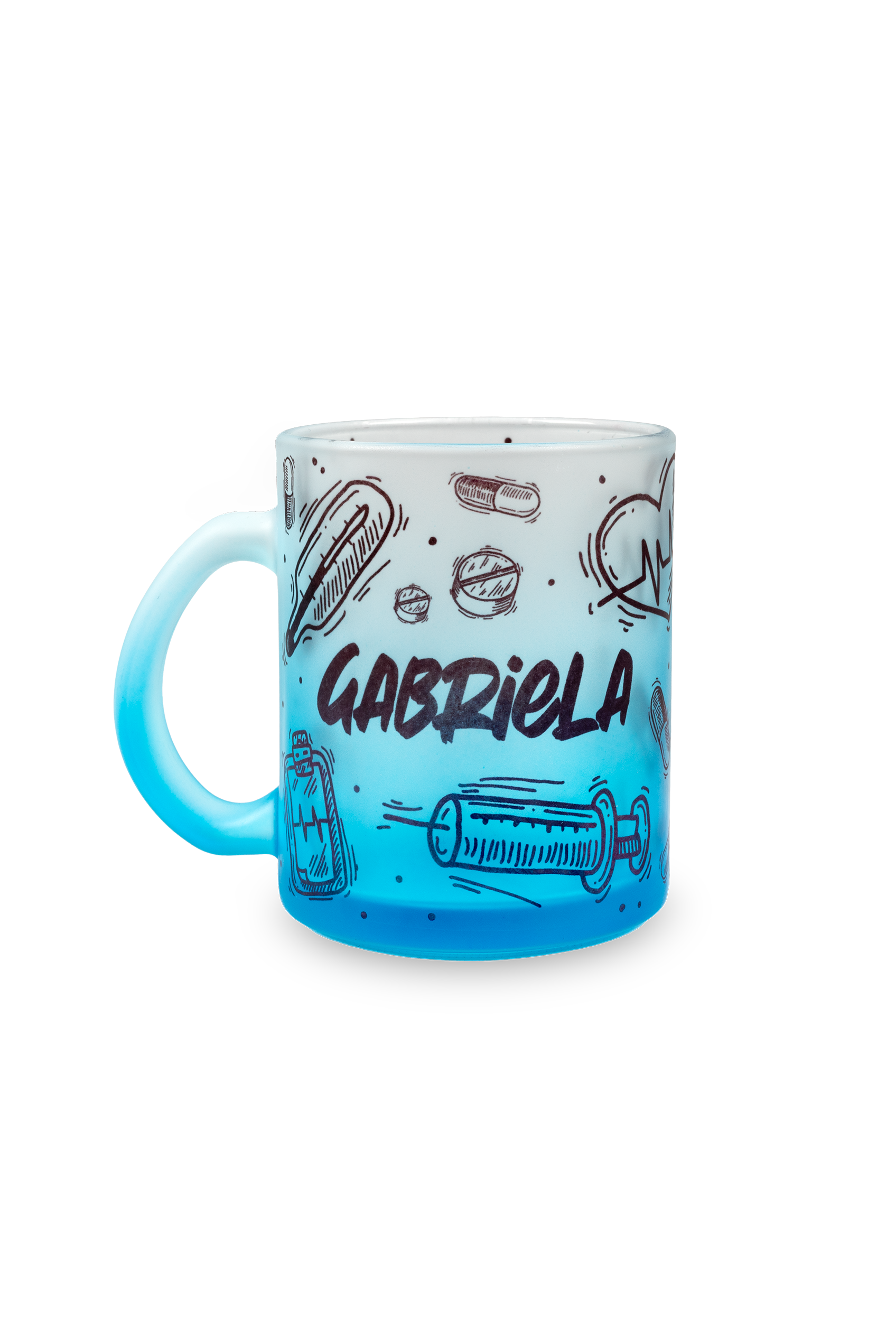 Enfermania Regalos pack bouteille + tasse verre bleu Motion 500 ml