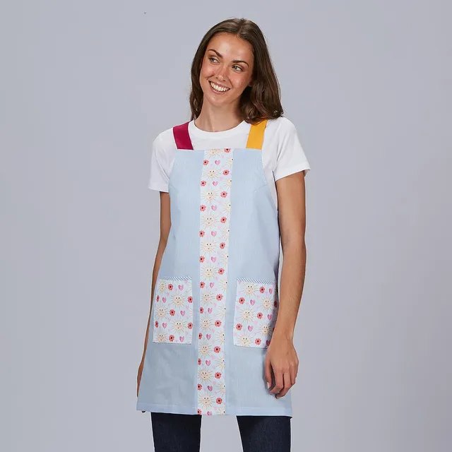 GARY'S Sun chasuble de travail vichy bleu clair 70 cm
