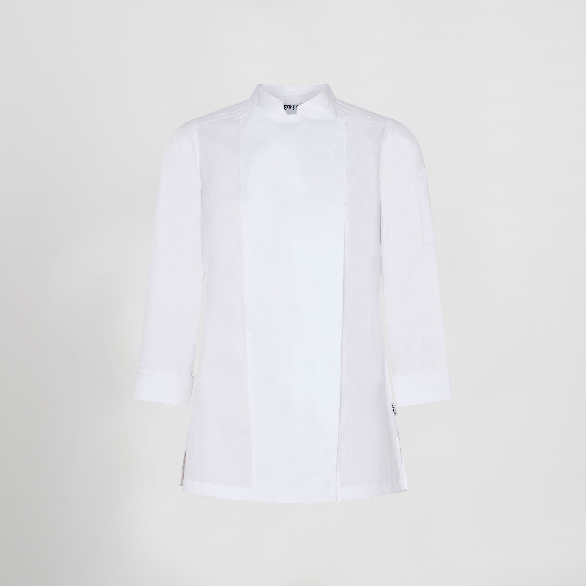 GARY'S Estrada Veste Cuisine Femme Noire - Stretch Col Mao