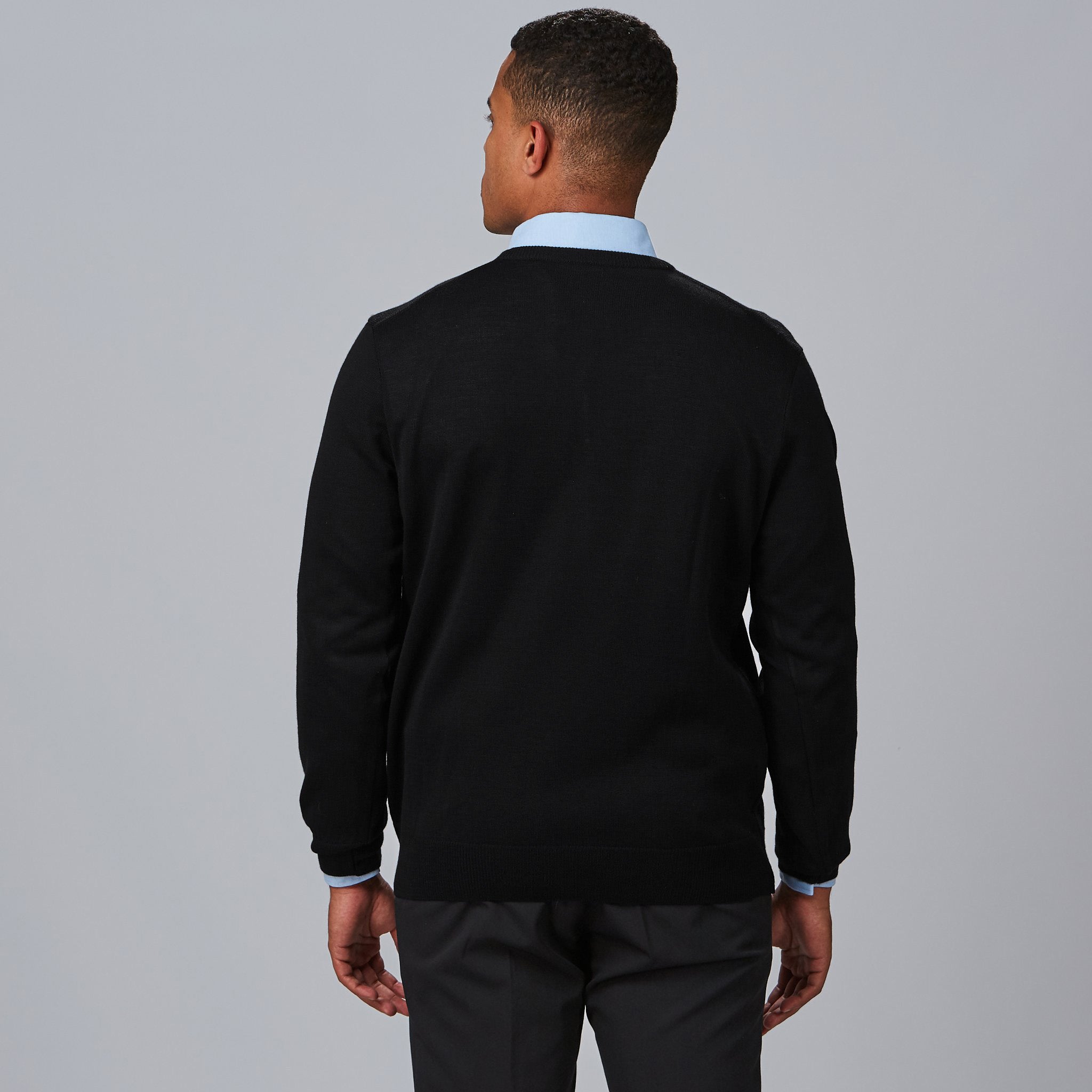 GARY'S Knit MAN'S V-NECK JERSEY pull homme marine laine